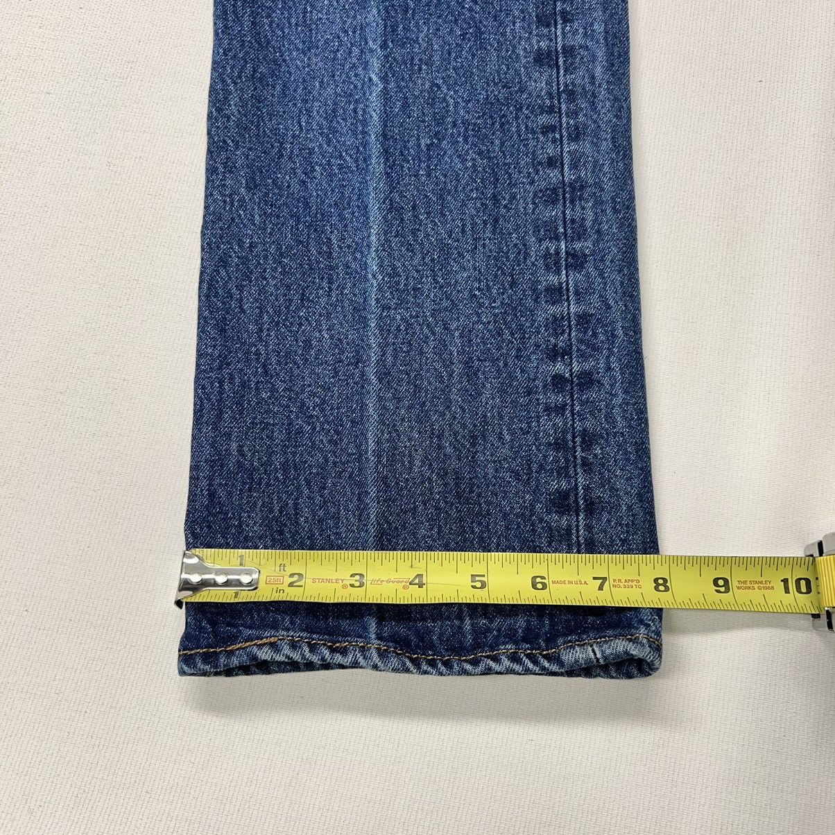 Levi's Levis Jeans Blue 501 Straight Original Denim Button Fly Size US 33 - 17 Thumbnail