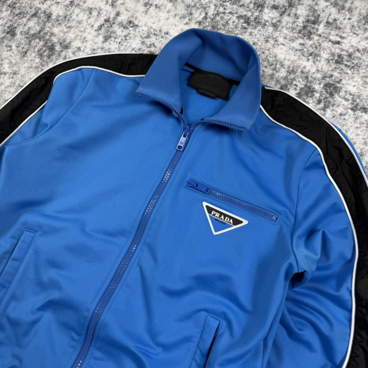 Prada Prada Milano Triangle Logo Zip Track ‘Blue/Black’ Jacket Size US M / EU 48-50 / 2 - 2 Thumbnail