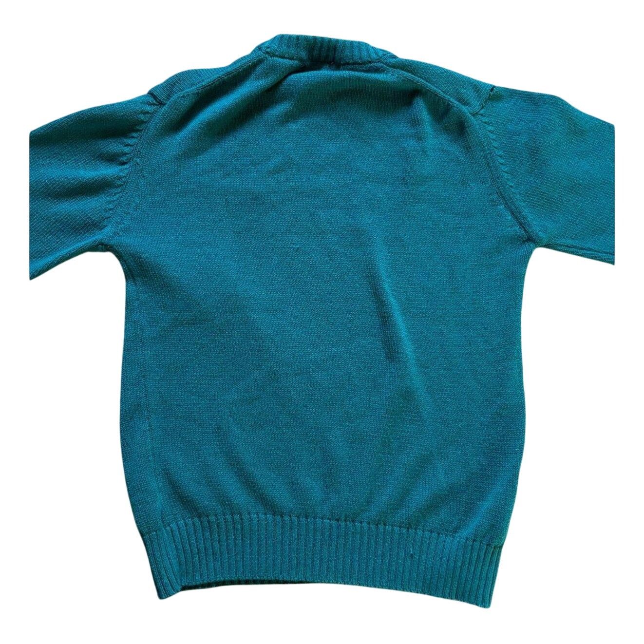 Lacoste vintage 80s Izod x Lacoste green knit sweater designer retro Size US S / EU 44-46 / 1 - 2 Thumbnail