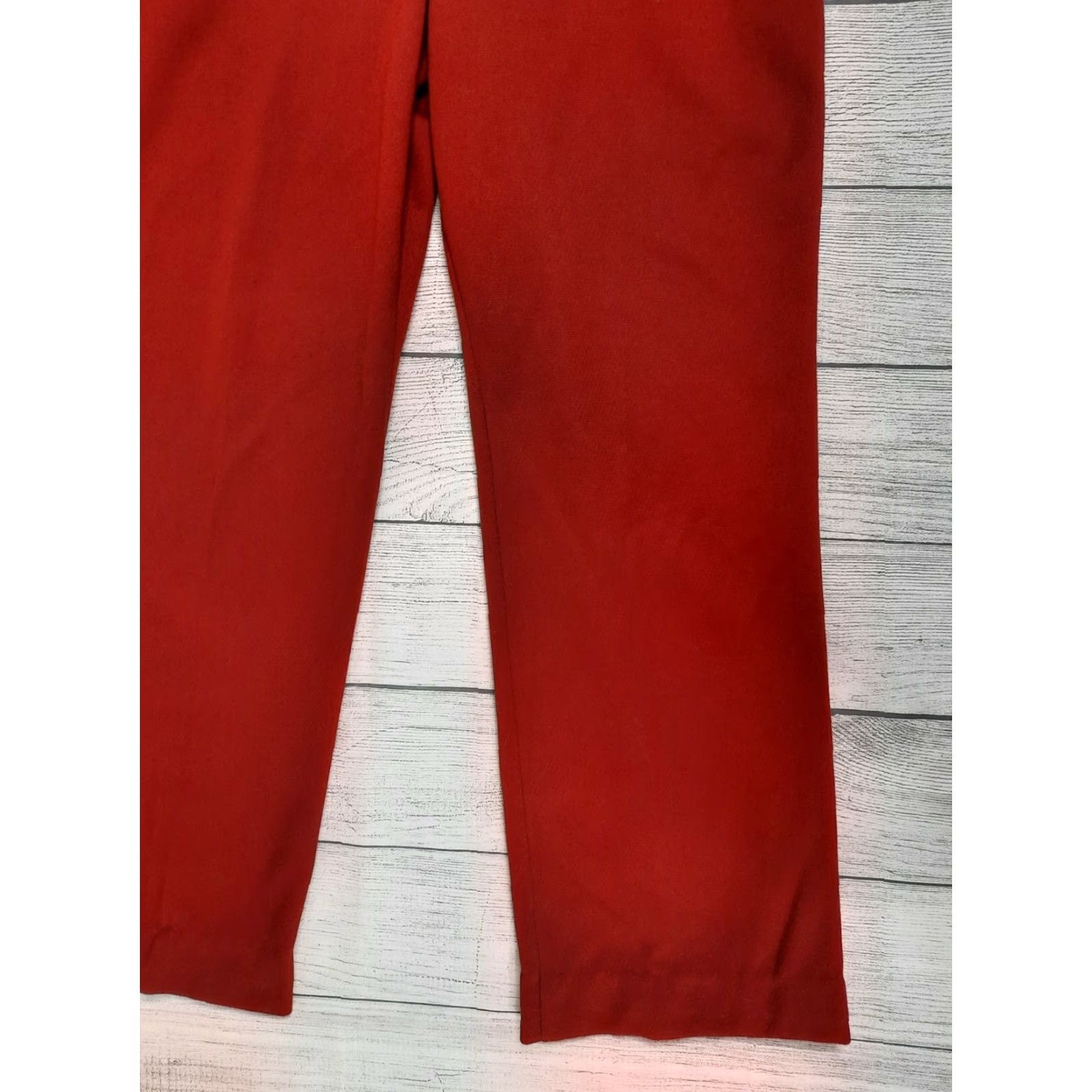 JCPenney VINTAGE JC Penny Salmon Rust Orange Flare Pants Size 6 28x28 High Rise 1970s Mens Womens Girls Boys? Size 28" / US 6 / IT 42 - 4 Thumbnail