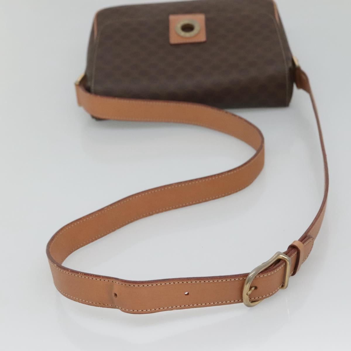 Celine CELINE Macadam Canvas Shoulder Bag Pvc Leather Brown Gold Size ONE SIZE - 7 Thumbnail