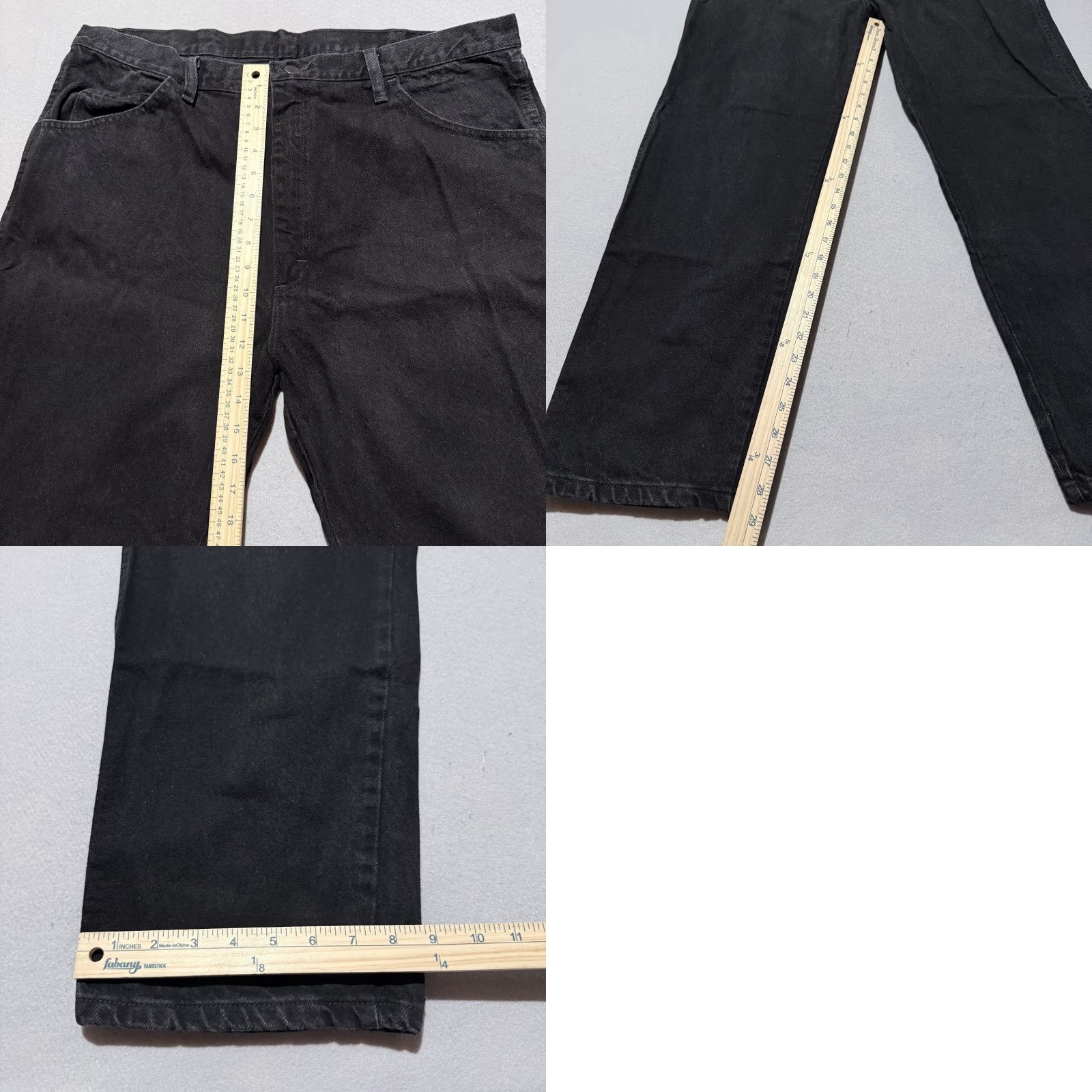 Vintage VINTAGE Rustler Jeans Men Black Denim Pockets High Rise Relaxed Straight 40x30 Size US 40 / EU 56 - 9 Thumbnail