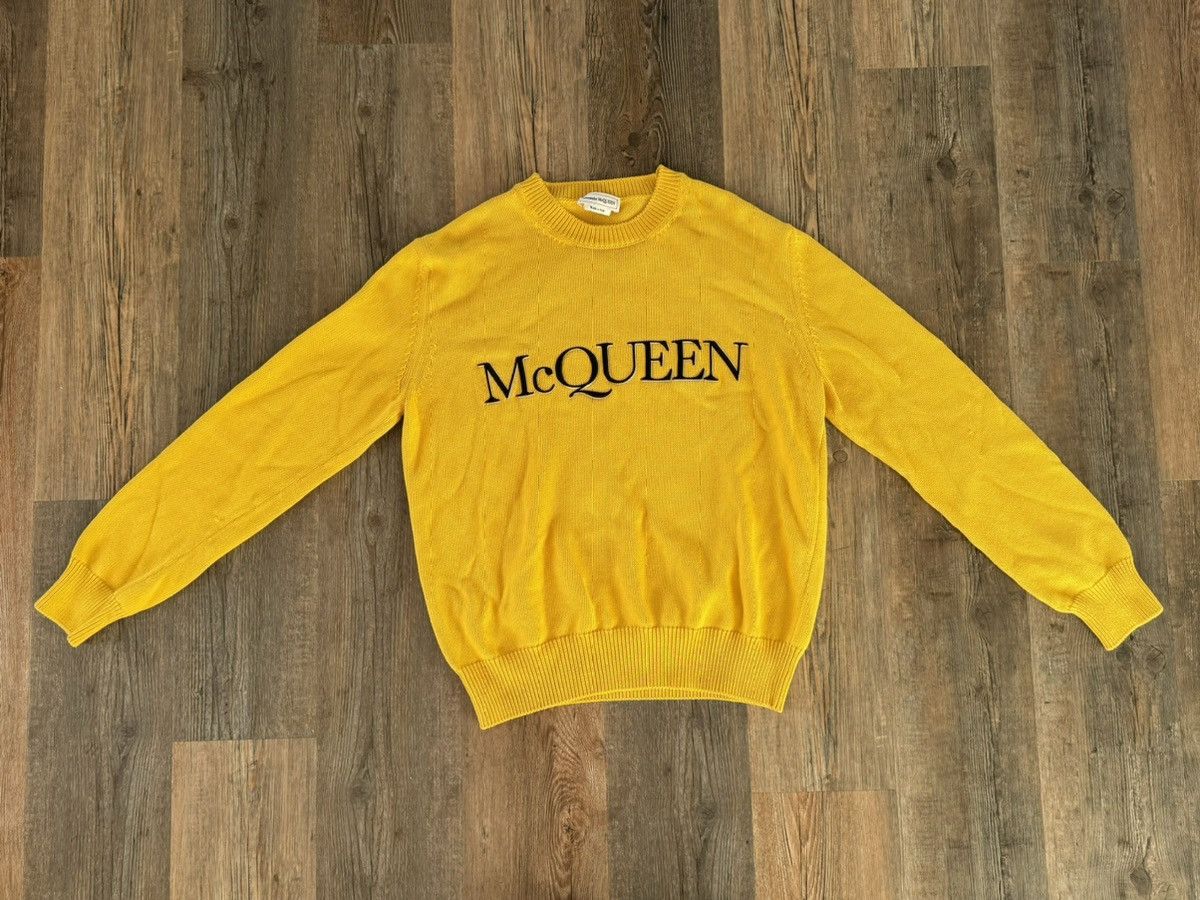 Image of Alexander Mcqueen Knit Sweater in Yellow, Men's (Size XL)