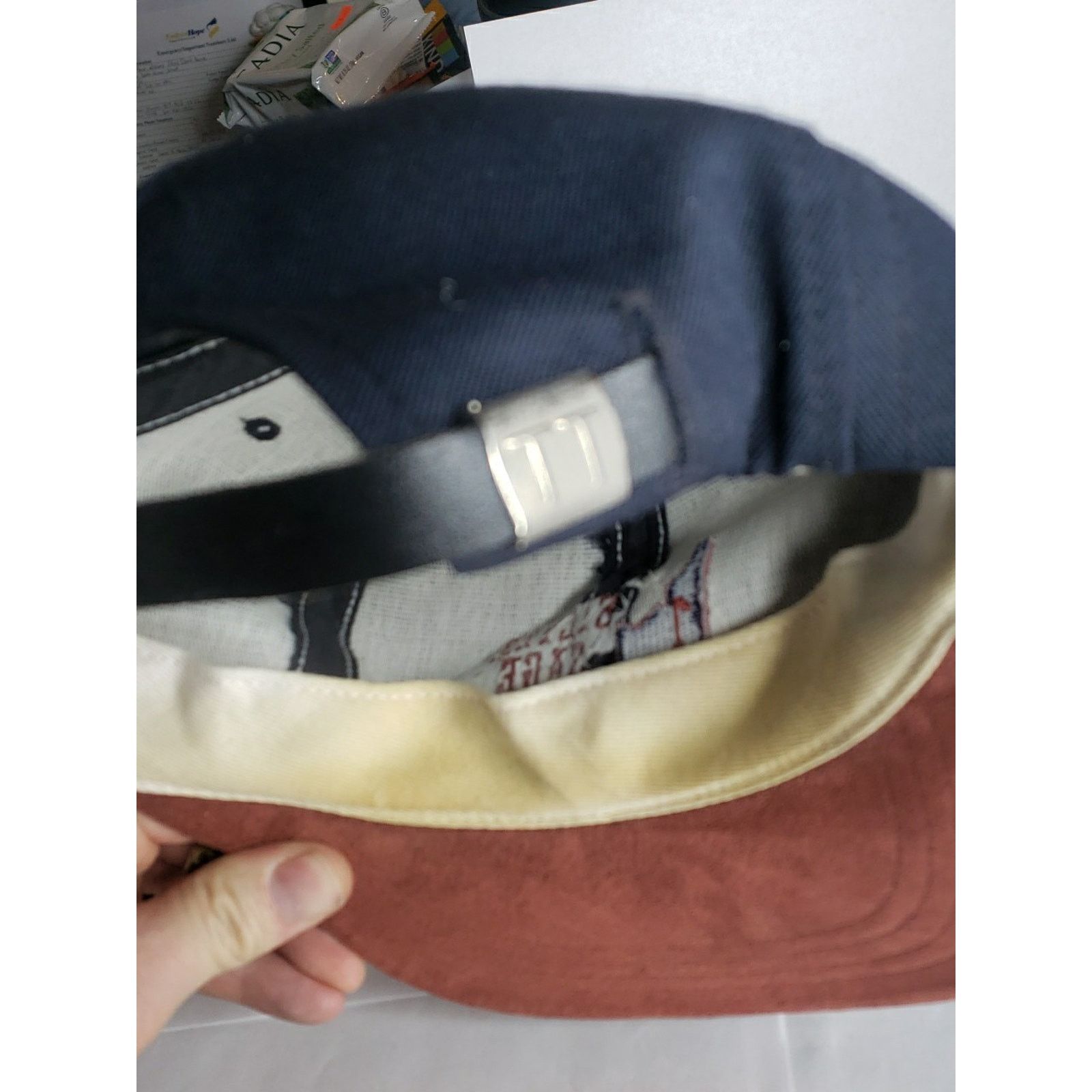 Imperial Silver Sage Golf Idaho Leather Suede Brim Hat Vintage 90s Size ONE SIZE - 11 Thumbnail