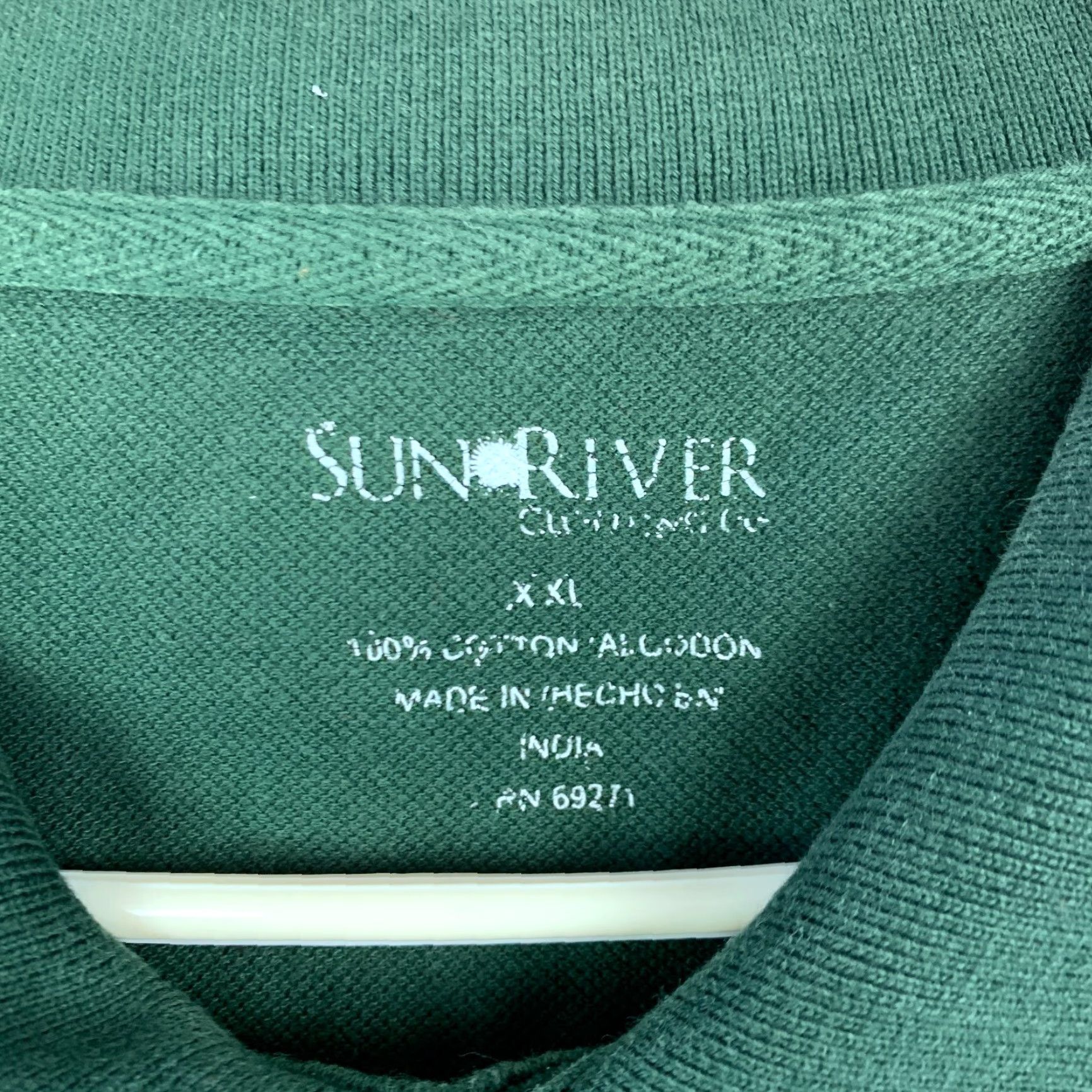 Vintage Sun River Green Short Sleeve Pique Polo Shirt Mens 2XL XXL Shirt Polo Mens Green 2XL Sun River Size US XXL / EU 58 / 5 - 3 Thumbnail