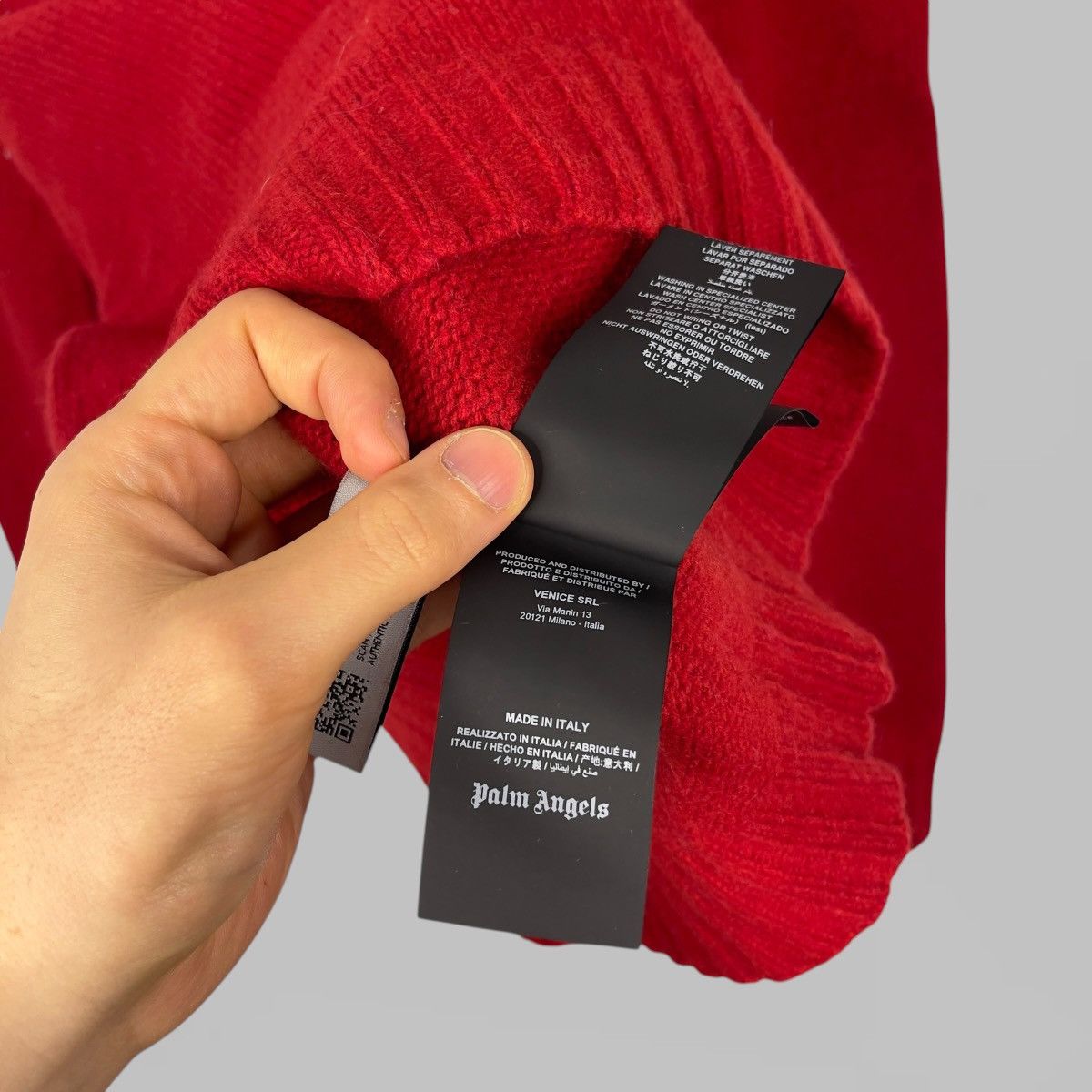 Palm Angels PALM ANGELS EMBROIDERED LOGO RED SWEATER NEW SIZE S Size US S / EU 44-46 / 1 - 7 Thumbnail