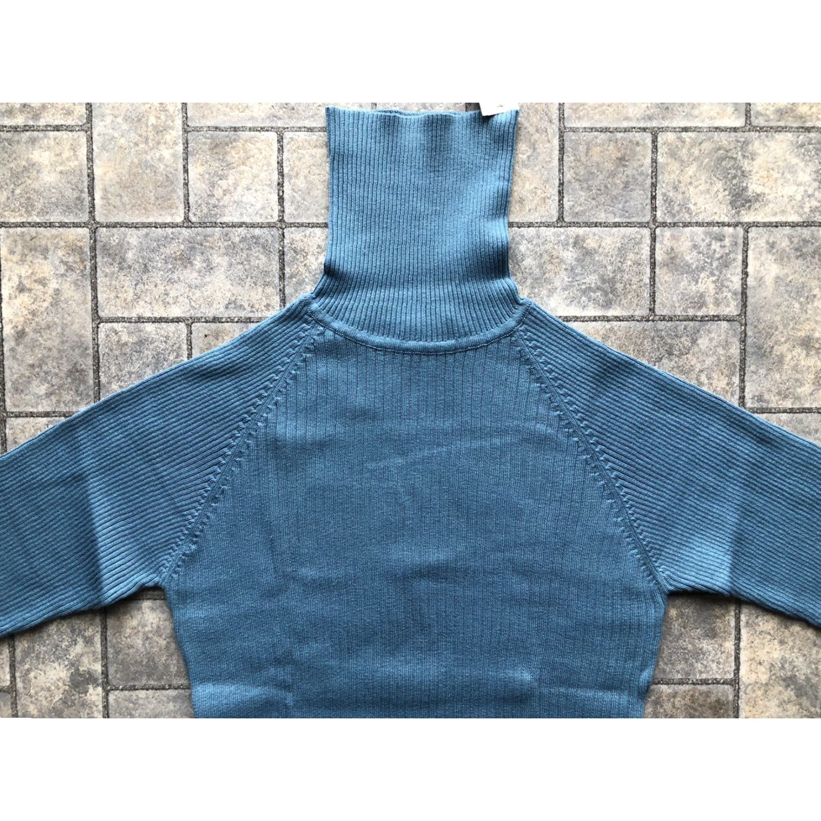 Vintage NWT Signature Expressions Womens Turtleneck Sweater Size S Blue Cotton Acrylic Pullover Long Sleeve Classic Preppy Fashion Pickups? Size S / US 4 / IT 40 - 4 Thumbnail