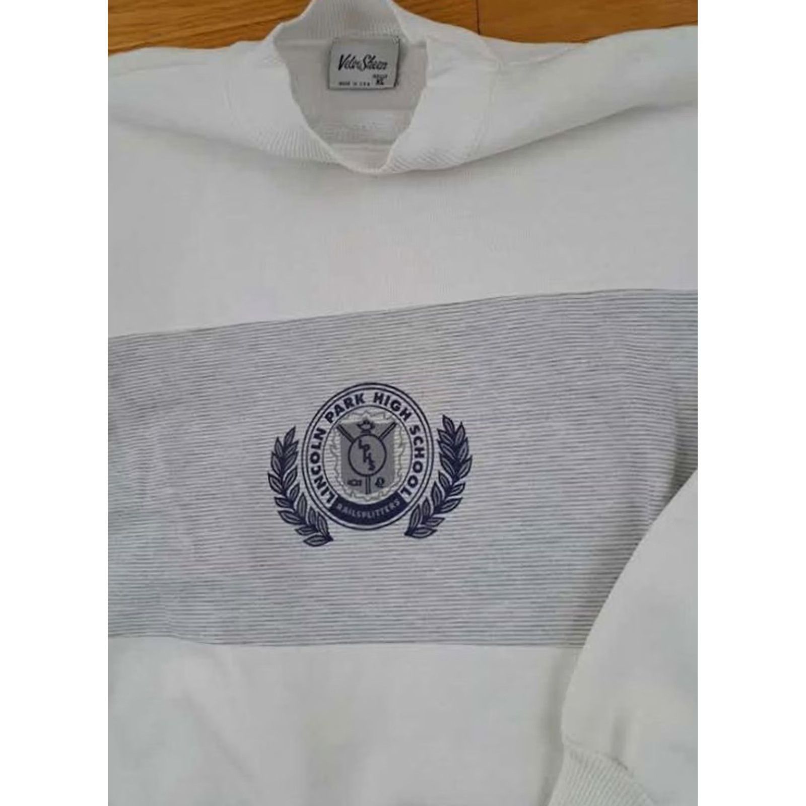 Velva Sheen VINTAGE Lincoln Park High School Mi. Embroidered Sweatshirt XL Velva Sheen USA Shirt Mens 80s White Embroidered pullover Linen? Size US XL / EU 56 / 4 - 5 Thumbnail