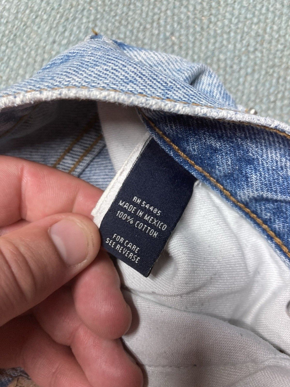 Vintage American eagle denim jeans light wash straight skater 31x34 Size US 31 - 5 Thumbnail