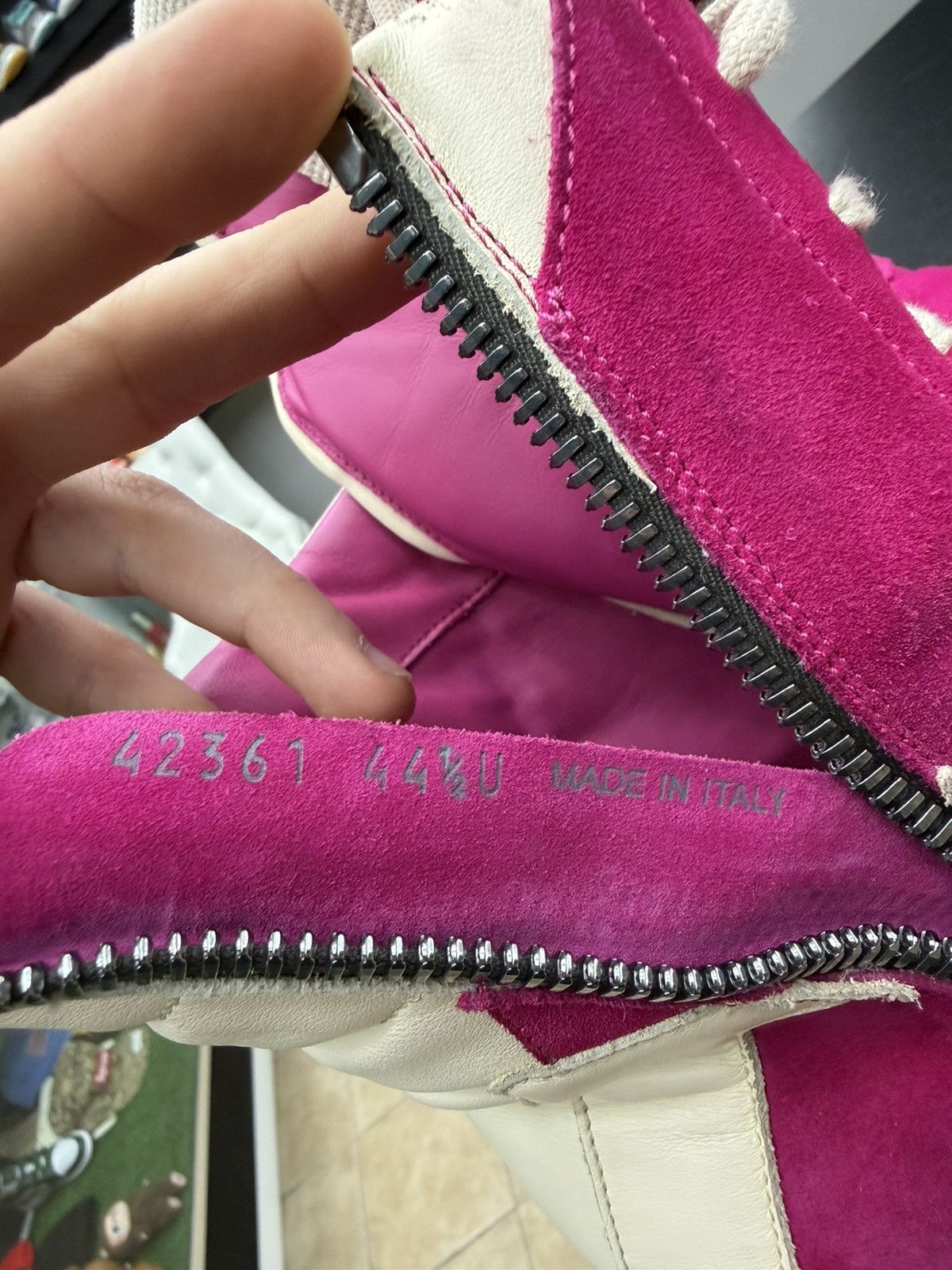 Rick Owens Size 11.5US/44.5EU - Rick Owens Geobasket Hot Pink Suede Size US 11.5 / EU 44-45 - 10 Thumbnail