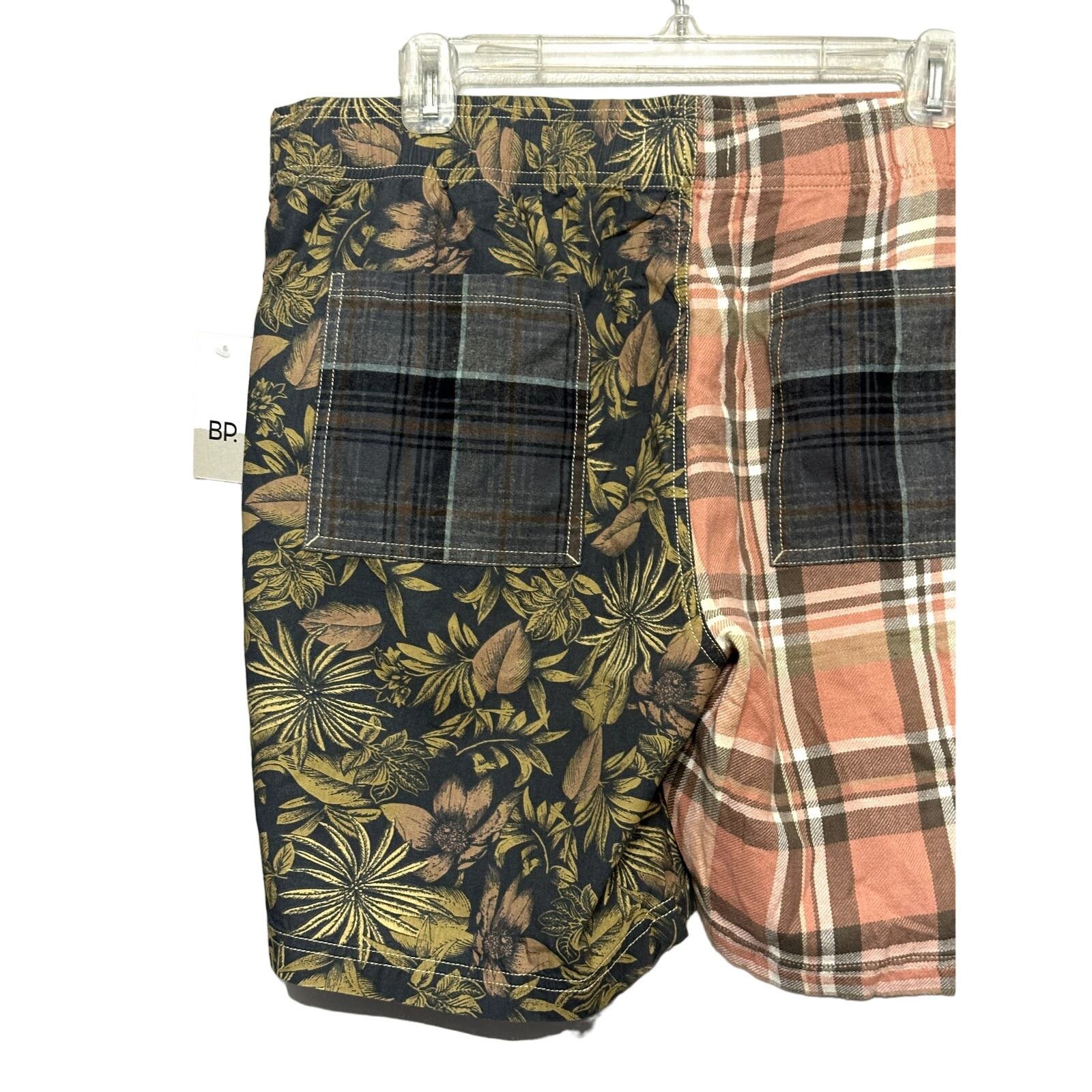 BP. BP. Shorts Plaid Floral Drawstring Multicolor Men's L NWT Size US 35 - 6 Thumbnail