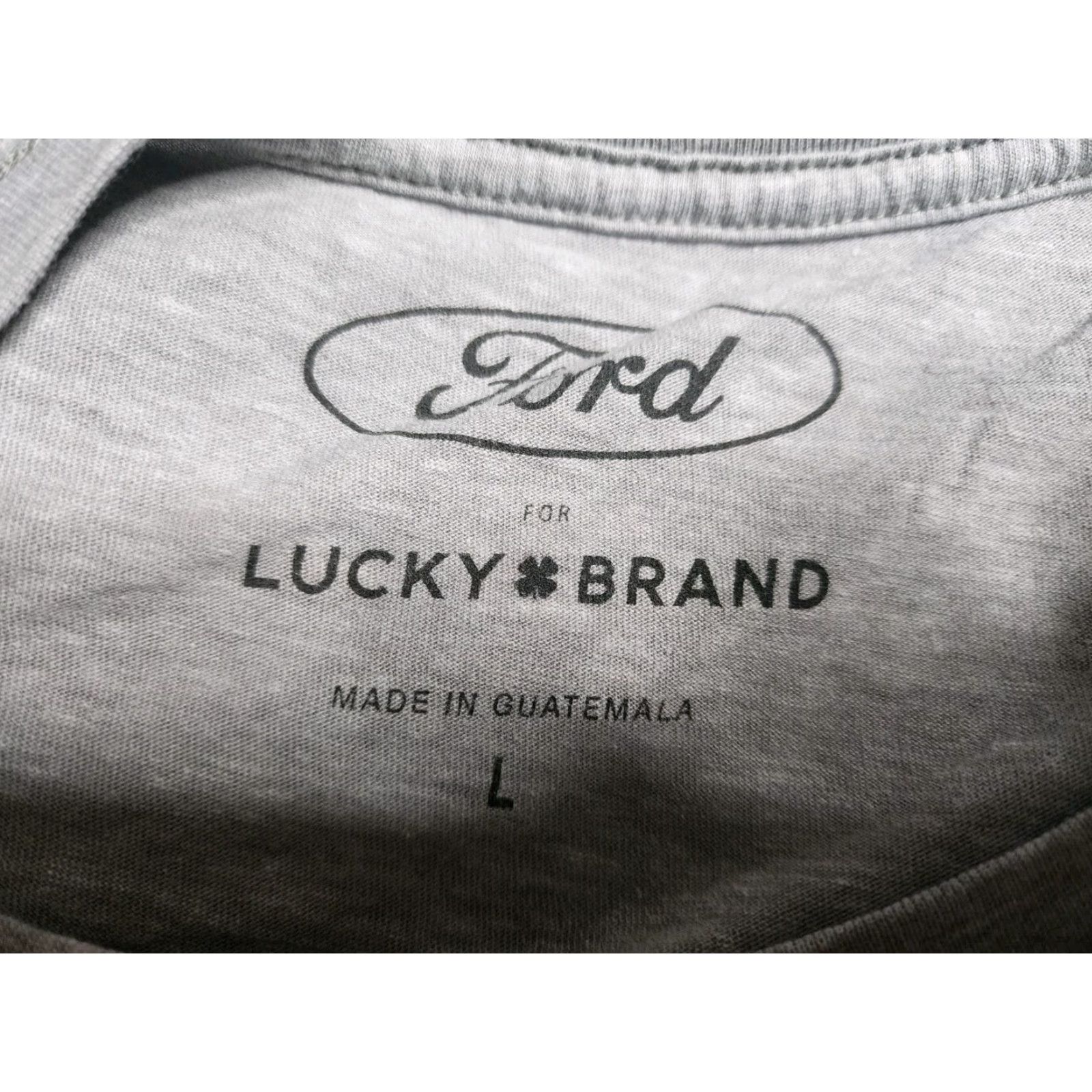 Lucky Brand Lucky Brand Women’s L Gray Ford Mustang Christmas Tree T-Shirt Basic Short Sleeve Retro 1969 Size L / US 10 / IT 46 - 3 Thumbnail