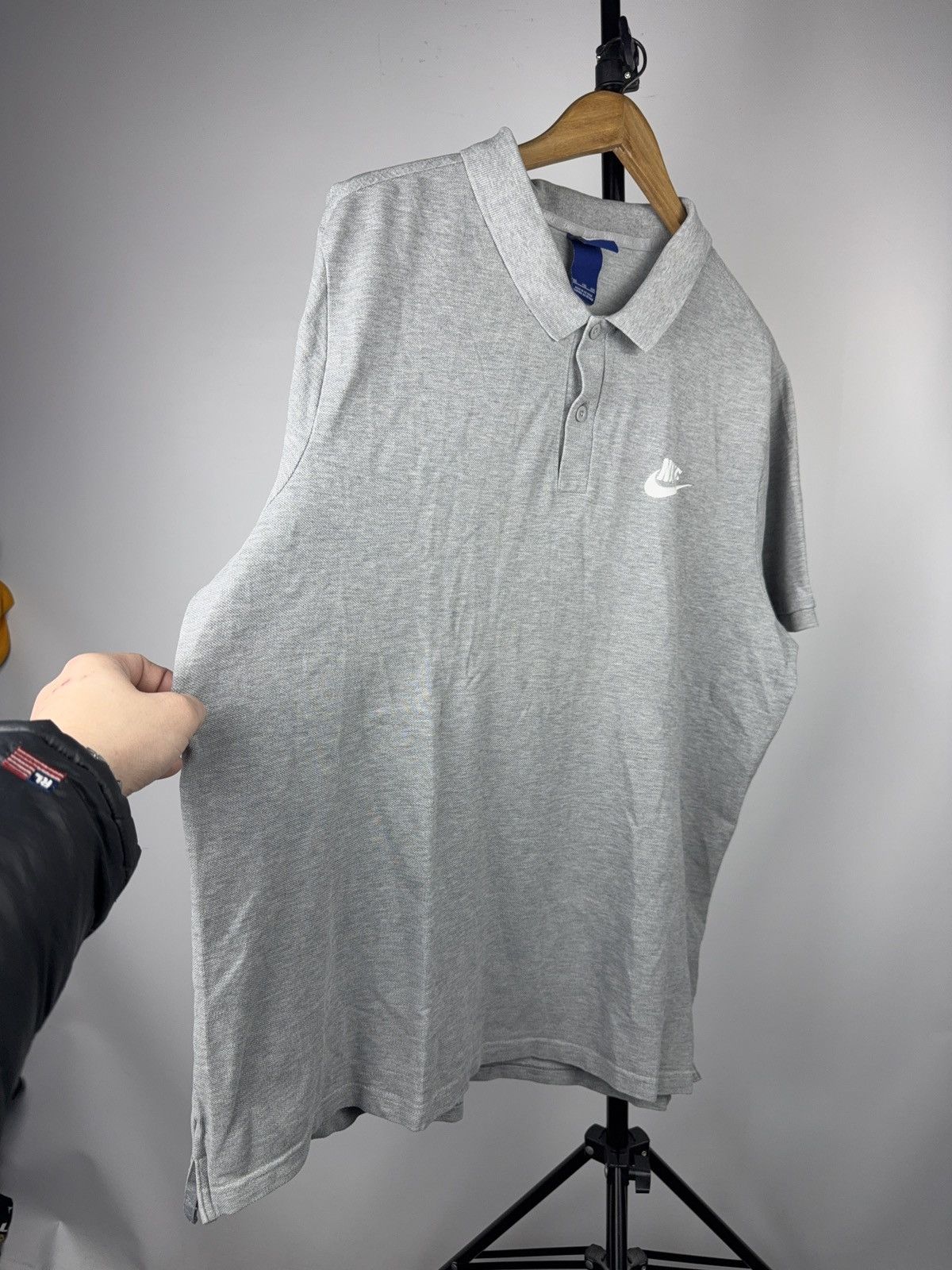 Nike Nike Grey Polo Shirt XXL Classic Embroidered Swoosh Size US XXL / EU 58 / 5 - 7 Thumbnail