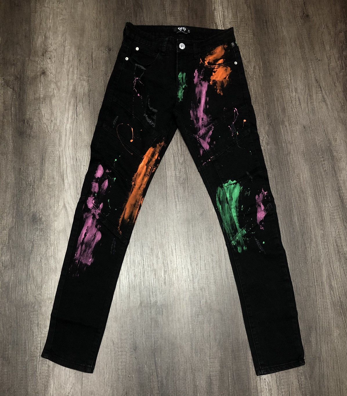 Designer Denim Distillation by Kleep Black Tye Dye Size US 29 - 15 Thumbnail