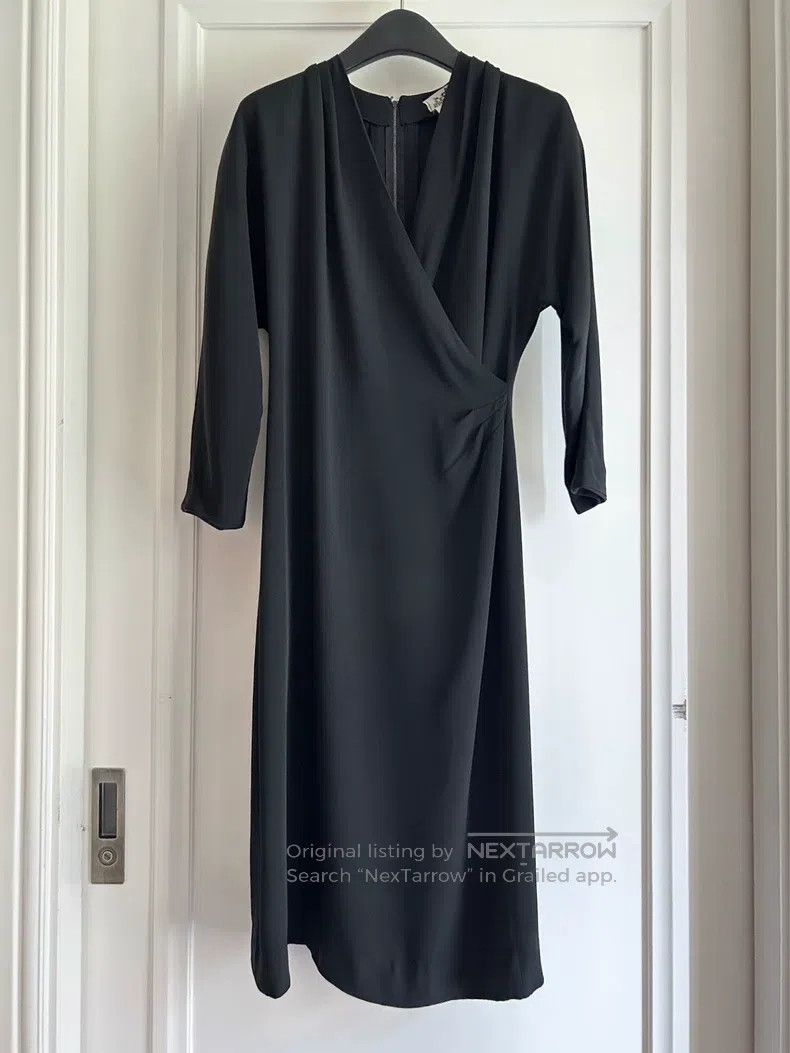 Hermes Hermes Silk Wrap Neck Dress, Heavyweight Double Crepe Silk Size XS / US 0-2 / IT 36-38 - 3 Thumbnail