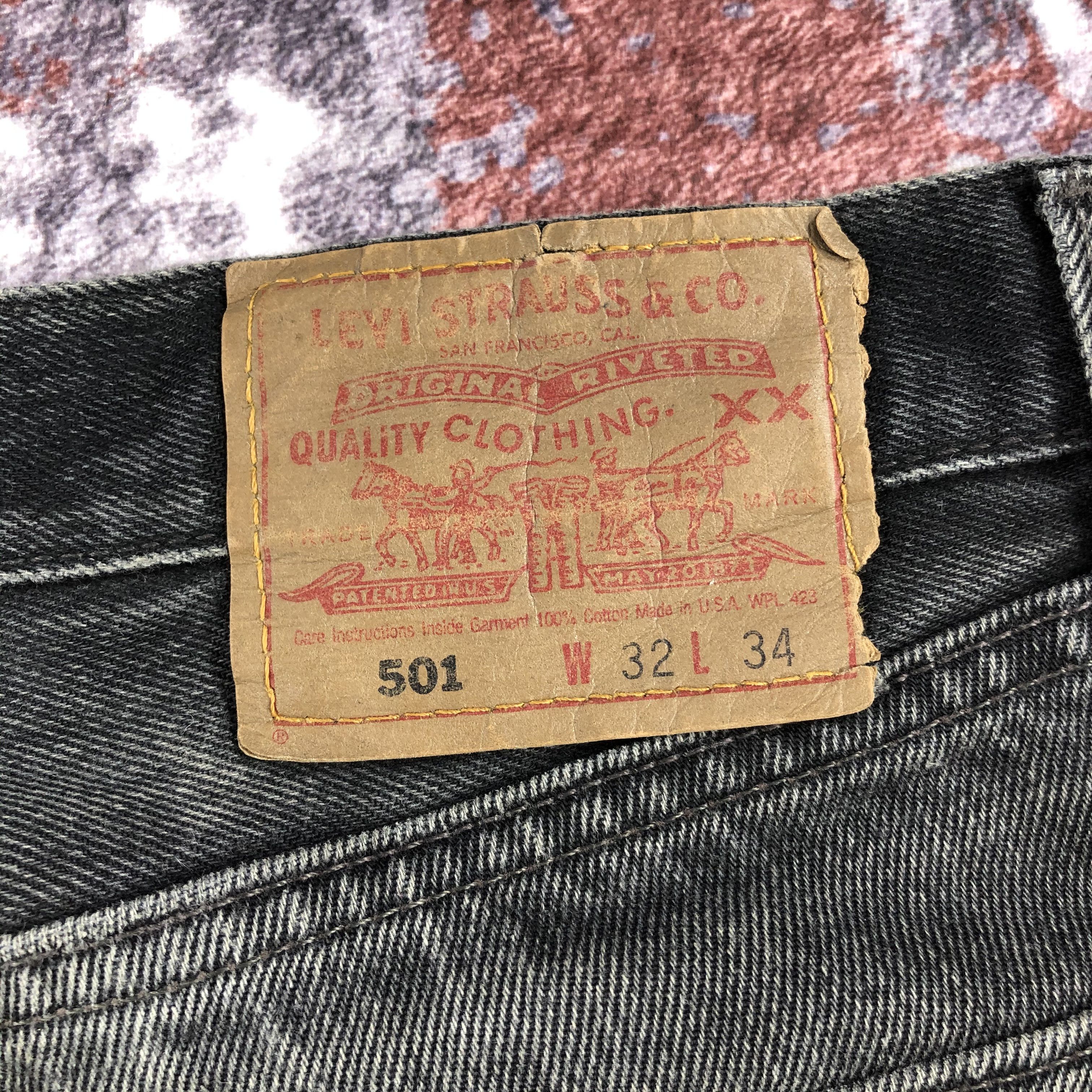 Levi's Vintage 90s Ripped Levis 501 Earth Tone Jeans-JM2282 Size US 33 - 7 Thumbnail