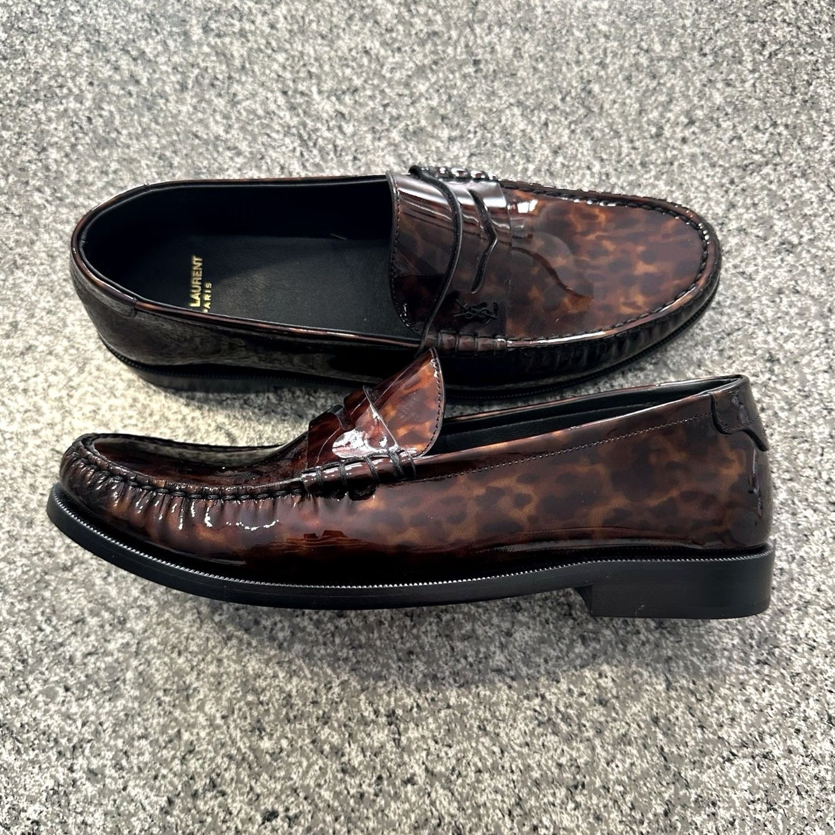 Yves Saint Laurent Saint Laurent Le Loafer Monogram Penny Slippers Loafer Brown Patent Leather 41 11 US Women Vintage 670232 Size US 11 / IT 41 - 5 Thumbnail
