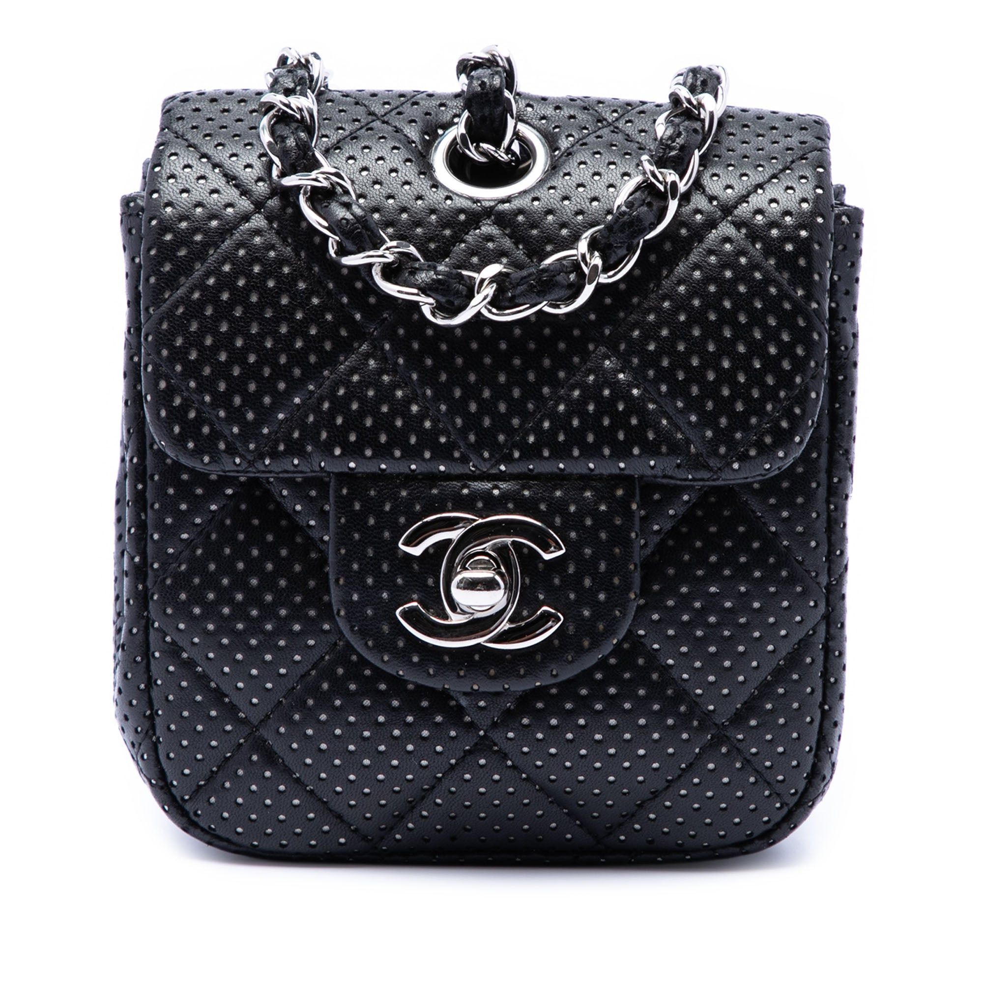 Chanel Mini CC Quilted Perforated Lambskin Flap Size ONE SIZE - 1 Thumbnail