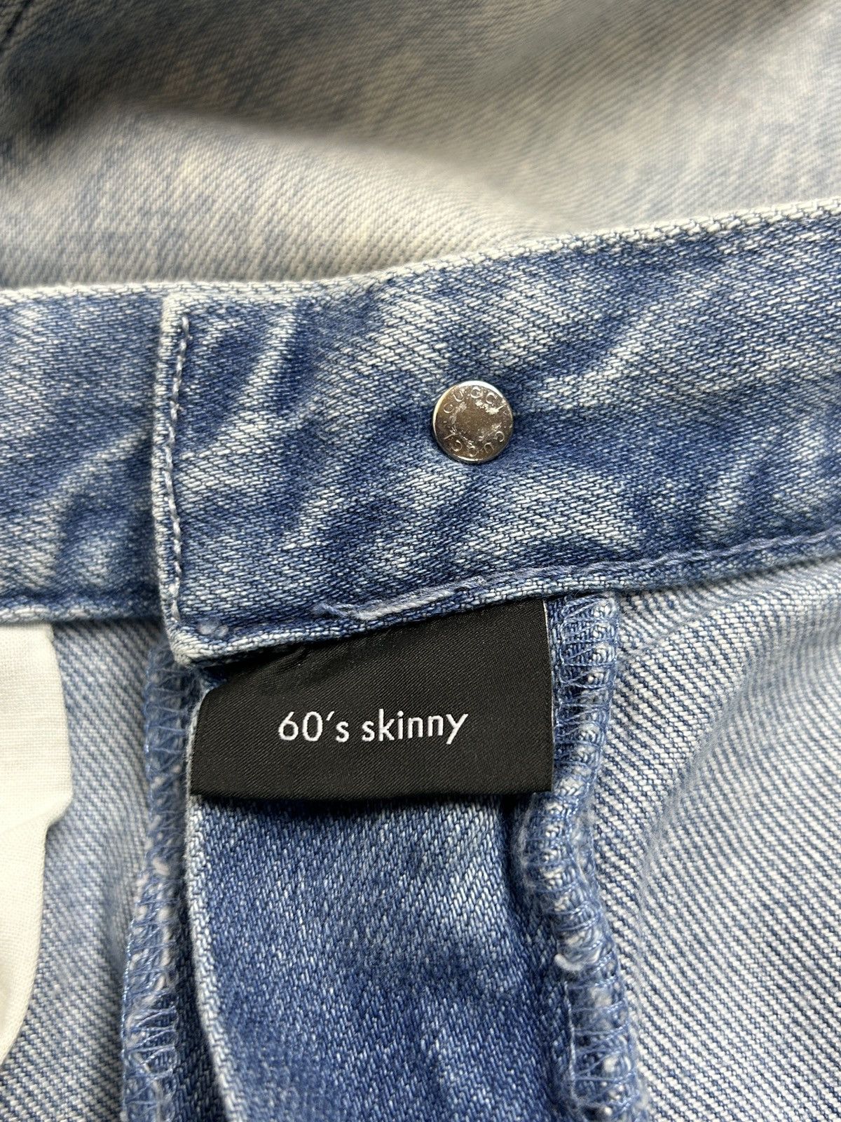 Gucci Gucci 60’s Skinny Flower Applique Denim Jeans Size 26" / US 2 / IT 38 - 13 Thumbnail