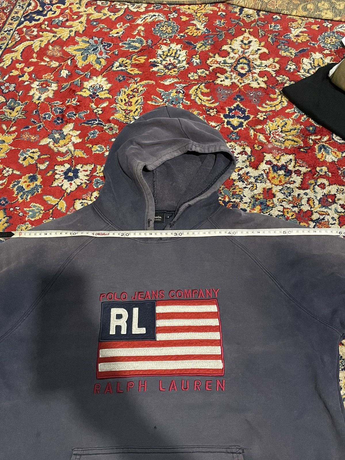 Polo Ralph Lauren 1990’s Vintage Polo Ralph Lauren Distressed Sun Faded Hoodie Size US L / EU 52-54 / 3 - 14 Thumbnail