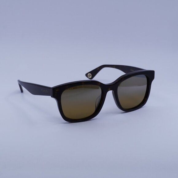Gucci Gucci GG1639SA 002 Sunglasses Havana Square Frame Size ONE SIZE - 1 Thumbnail