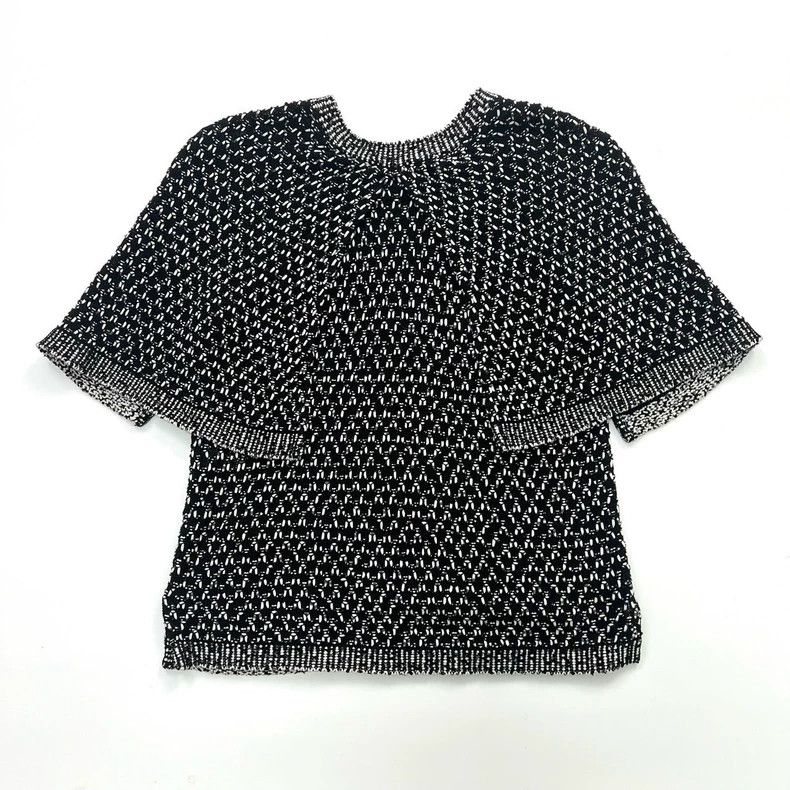 Chanel Chanel Bat sleeve design double C braided short sleeves Size XS / US 0-2 / IT 36-38 - 1 Thumbnail