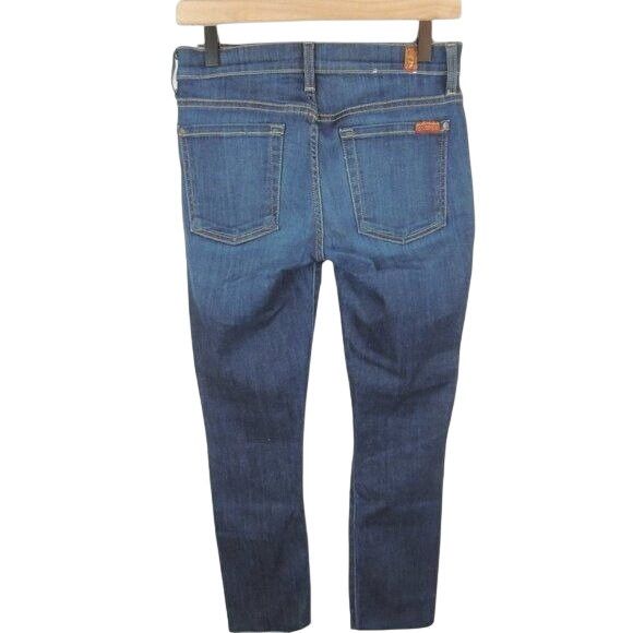 7 For All Mankind 7 For All Mankind High Rise Crop & Rolled Skinny Jean Womens Size 27" / US 4 / IT 40 - 4 Thumbnail