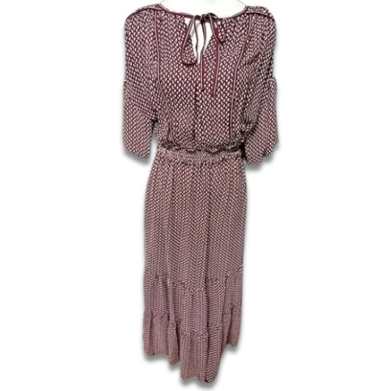 Other Max Studio Maxi Dress Geometric Tie-Neck Multicolor S NWT Size S / US 4 / IT 40 - 2 Thumbnail
