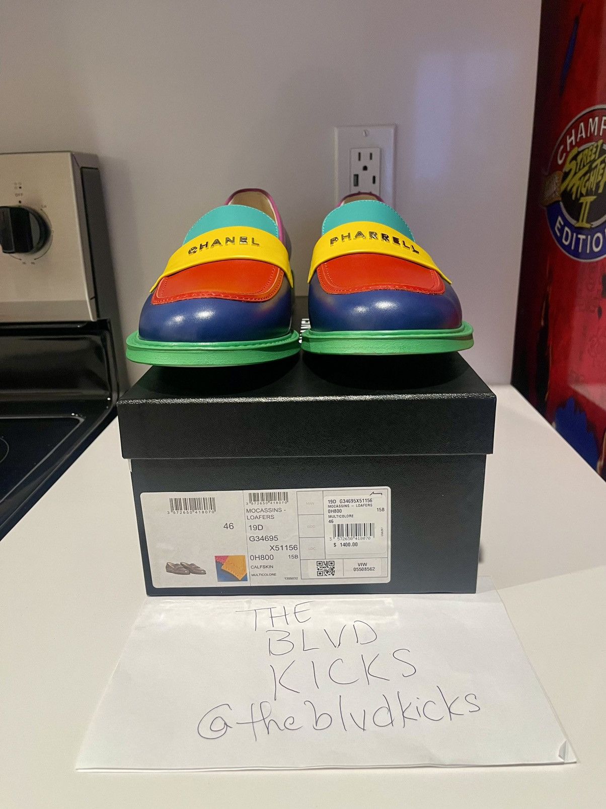 Chanel 2019 Pharrell Williams x CHANEL Loafers Multicolor Size US 13 / EU 46 - 5 Thumbnail