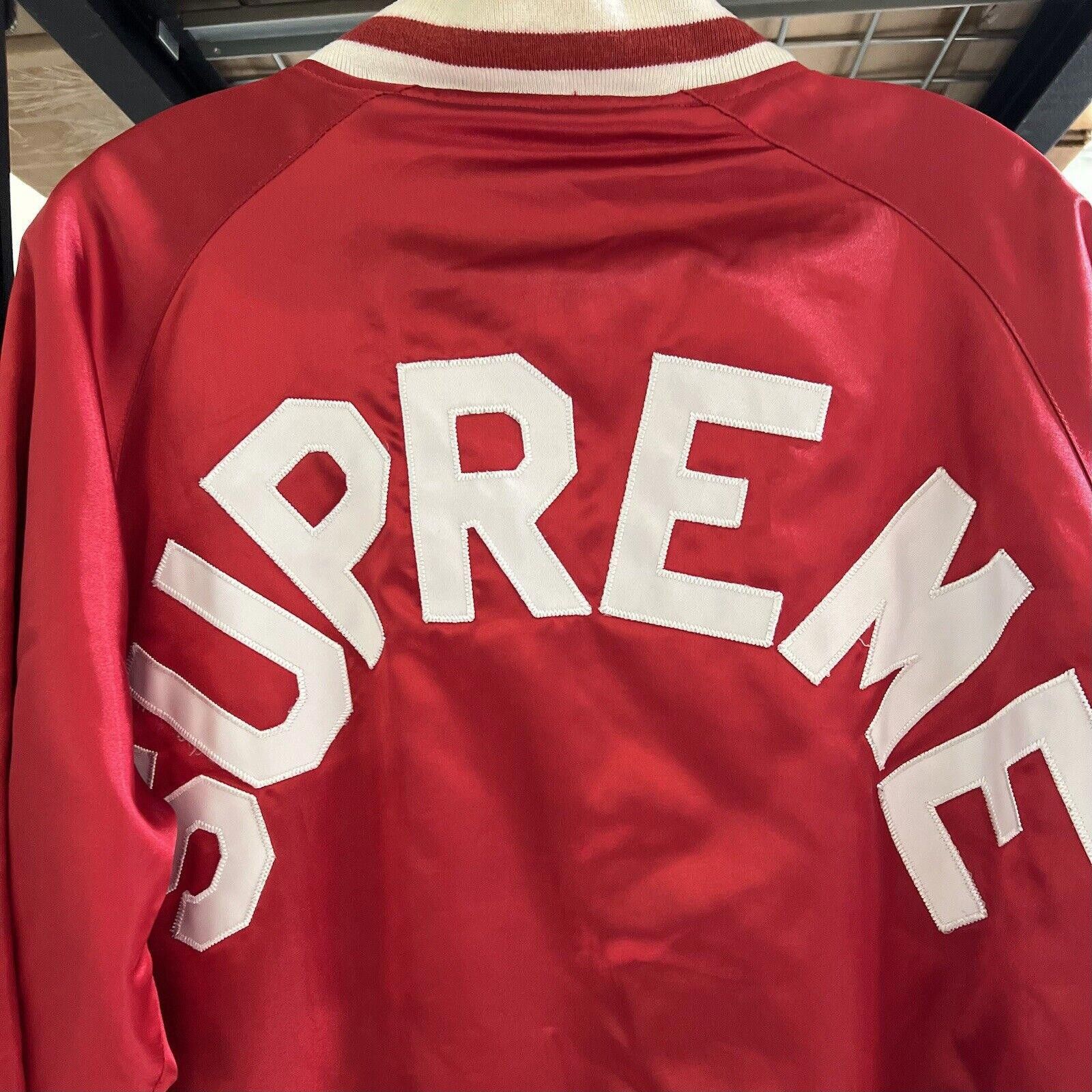 Supreme SS13 Supreme x Champion Satin Varsity Jacket Red Size US L / EU 52-54 / 3 - 1 Thumbnail