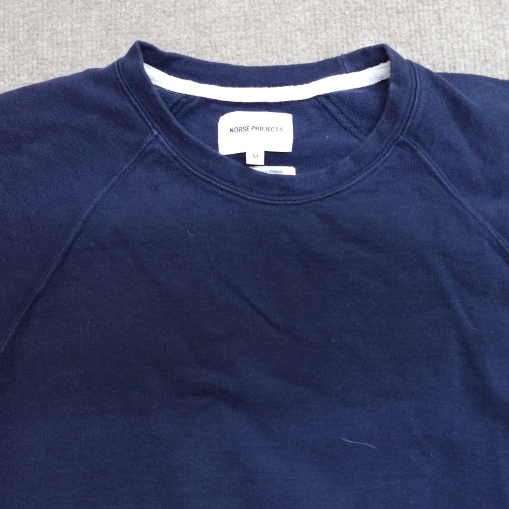 Norse Projects Norse Projects Sweater Medium Blue Raglan Vorm Mercerized Sweatshirt Crew Neck Knit Pullover Mens Vintage Schematic: Solid Size US M / EU 48-50 / 2 - 2 Thumbnail
