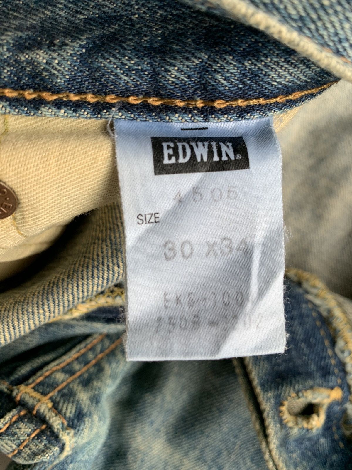 Edwin × Kapital EDWIN SELVEDGE 505X BUTTON FLY DISTRESSED DENIM Size US 30 / EU 46 - 14 Thumbnail