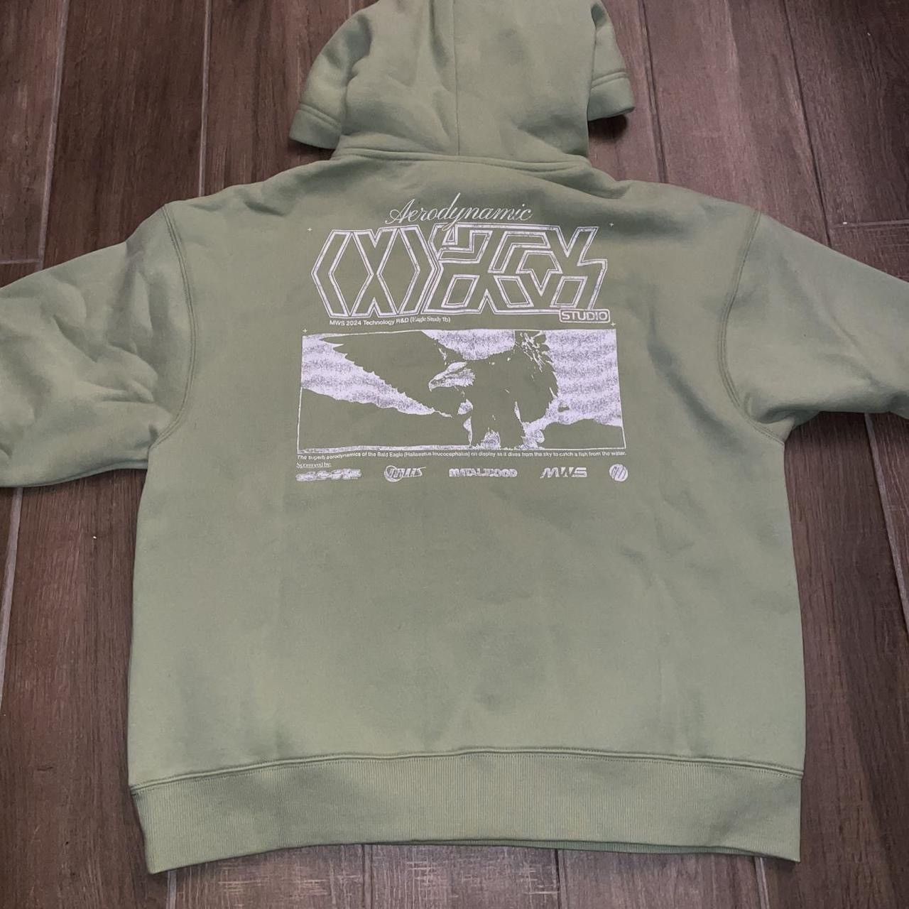 Metalwood Studio Metalwood Studio Aerodynamics Sage Green hoodie Size US S / EU 44-46 / 1 - 4 Thumbnail