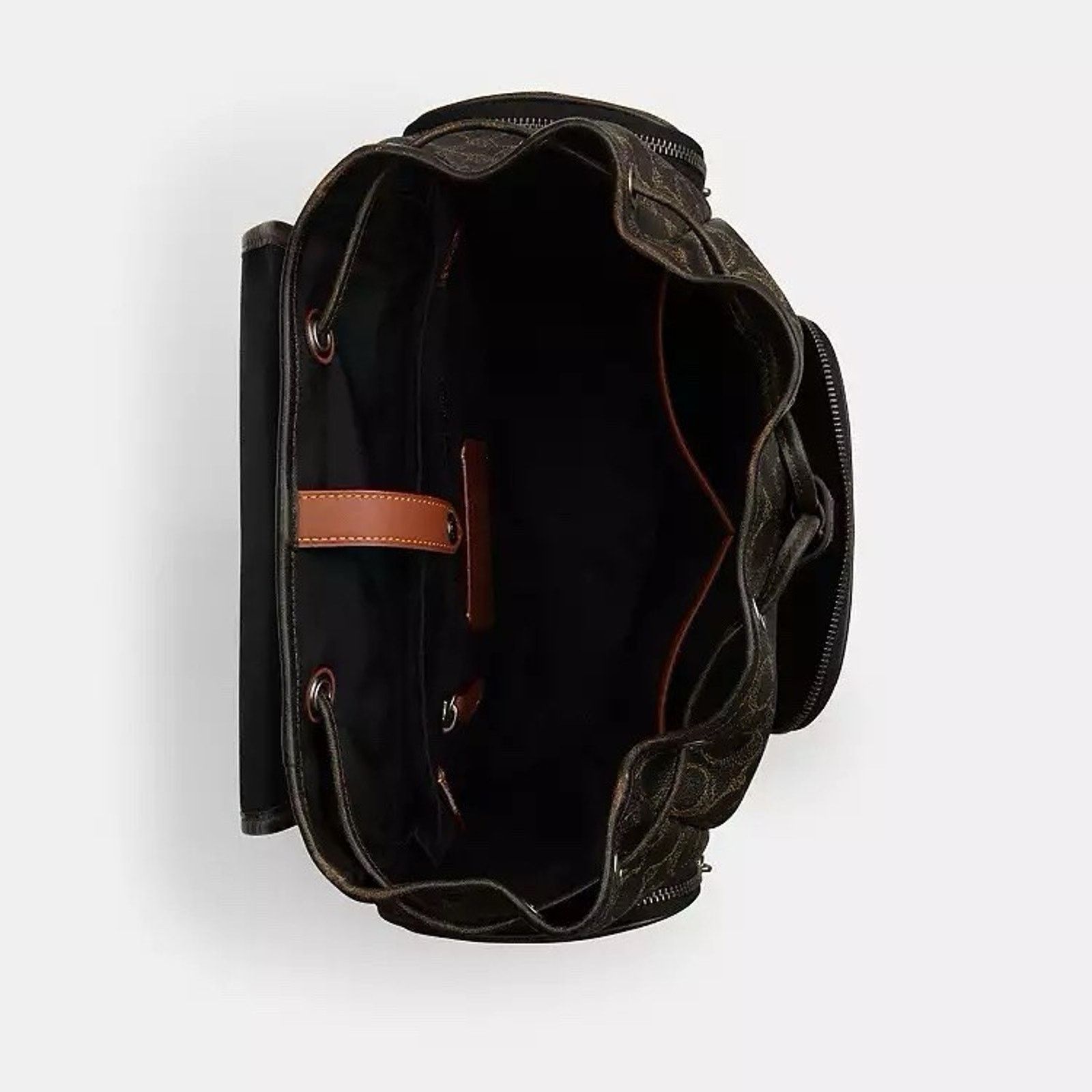 Coach NWT Coach Finn Backpack Loved Signature Gunmetal/Brown CDY56 Size ONE SIZE - 10 Thumbnail