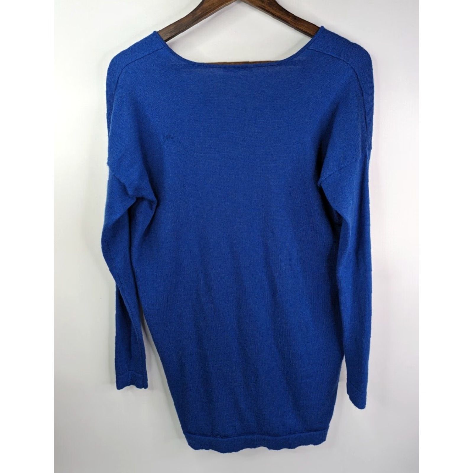 Eileen Fisher Eileen Fisher Merino Wool Sweater XS V-Neck Knit Blue Pullover Womens R3MF-1 Size XS / US 0-2 / IT 36-38 - 3 Thumbnail