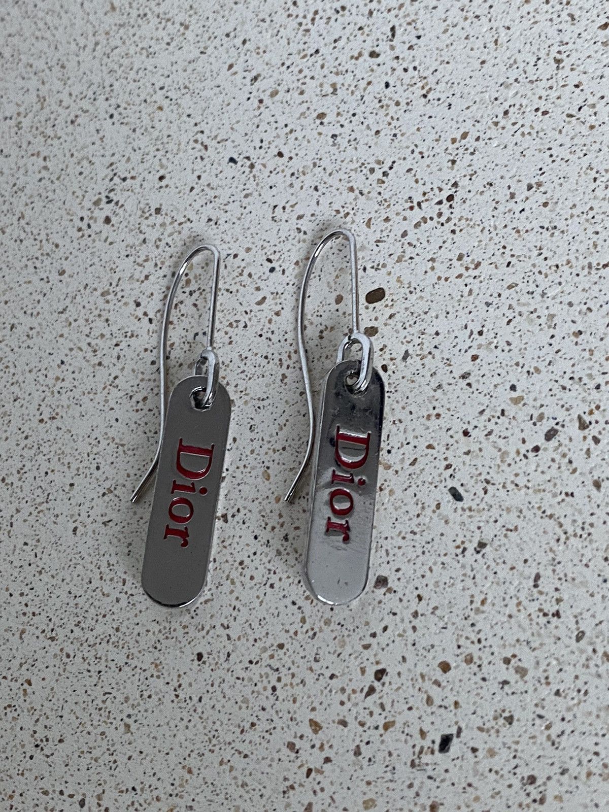 Dior × John Galliano Dior Logo Motif Silver Earrings Hardware Charm Size ONE SIZE - 1 Thumbnail