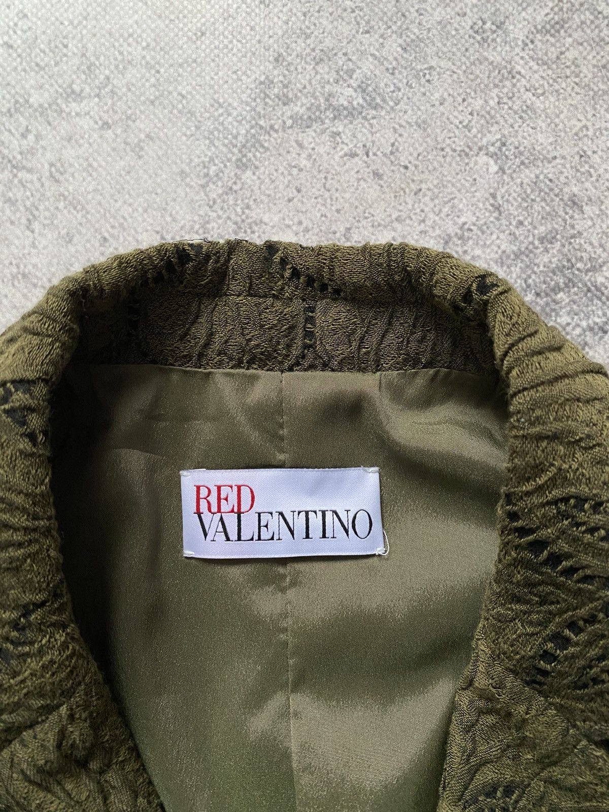 Valentino Red Valentino Jacquard Peplum Jacket Ruffle Blazer Y2K Size M / US 6-8 / IT 42-44 - 3 Thumbnail