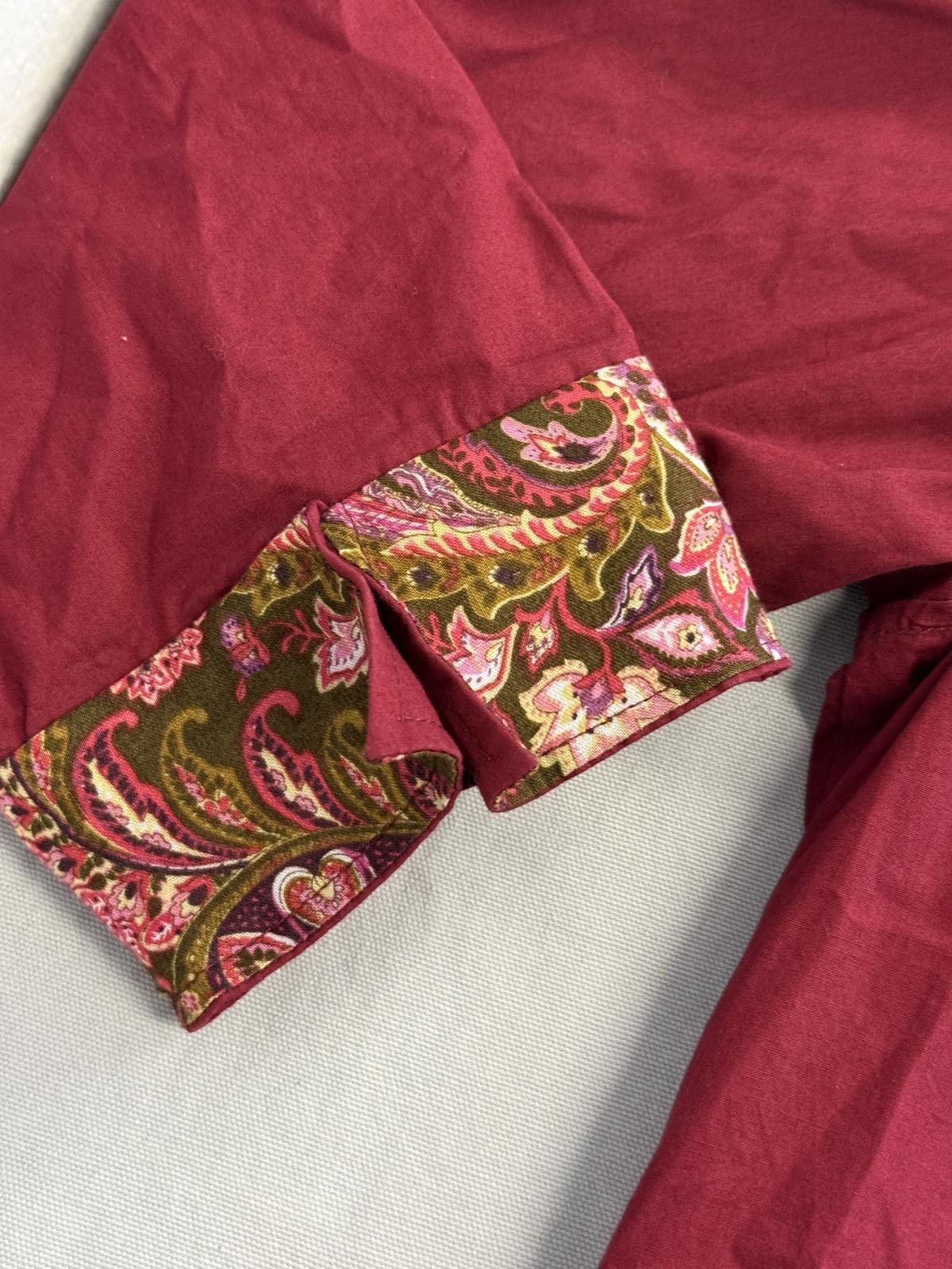 Designer Lamasini Button Up - Embroidred Sword Design Red Bedazzled Size US L / EU 52-54 / 3 - 5 Thumbnail