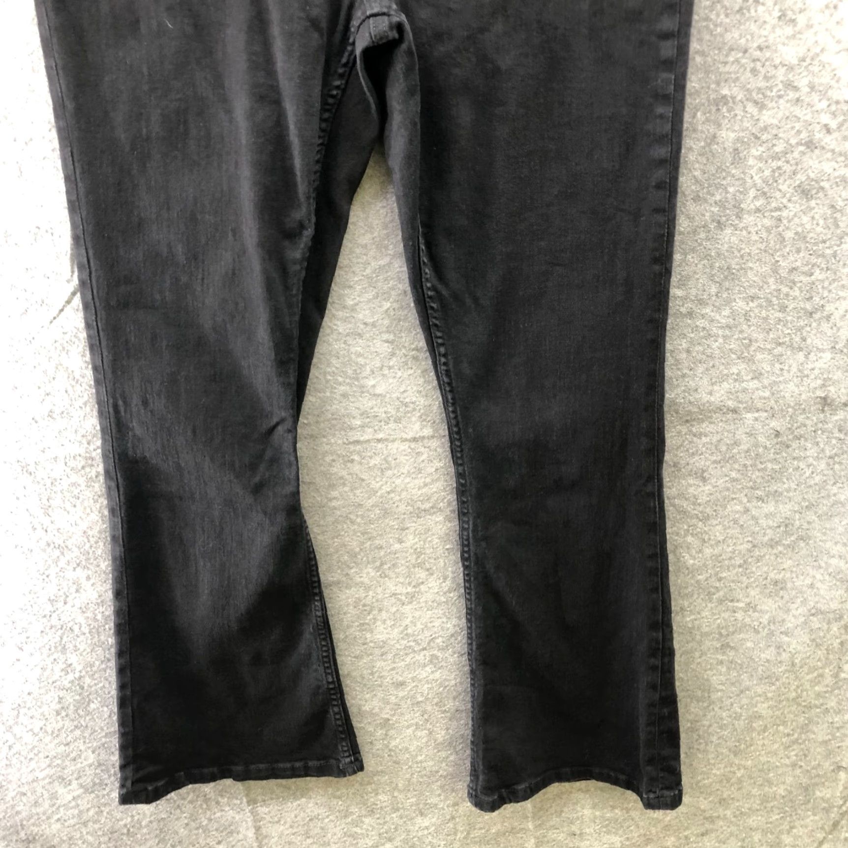 Asos VINTAGE ASOS Women's Flared Jeans 36x32 Dark Wash Cotton Stretch High Rise Spring Fall Winter Size 25" / US 0 / IT 36 - 4 Thumbnail