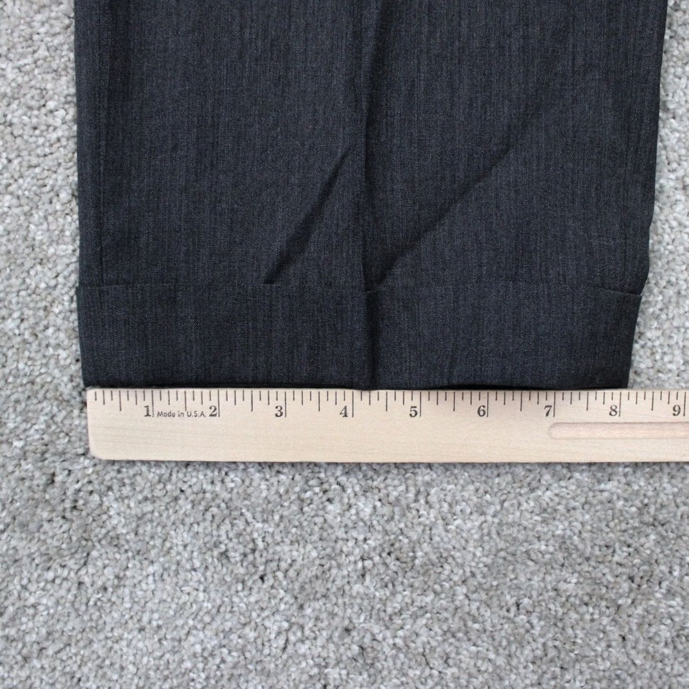 Hugo Boss HUGO BOSS Pants Mens 36R Gray Wool Flat Front Dress Pants 30 Inseam Regular Rise 10-12in Front Zipper Button Size US 36 / EU 52 - 5 Thumbnail