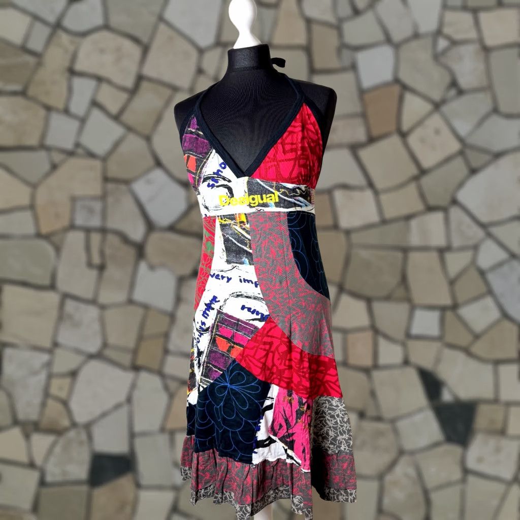 Desigual Desigual Dress Womens A-Line Size 40 Knee Length Multicoloured 15V2816 Size S / US 4 / IT 40 - 1 Thumbnail