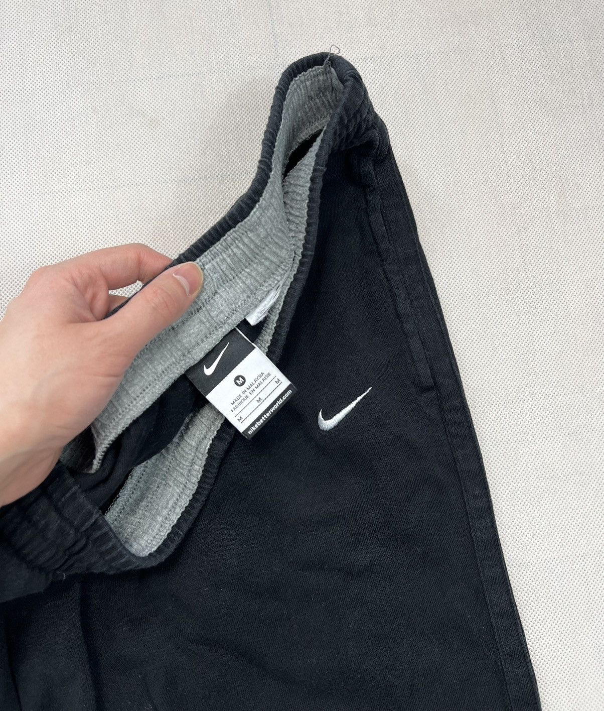 Nike × Vintage Pants Nike Small Logo Y2K Black Size US 32 / EU 48 - 2 Thumbnail
