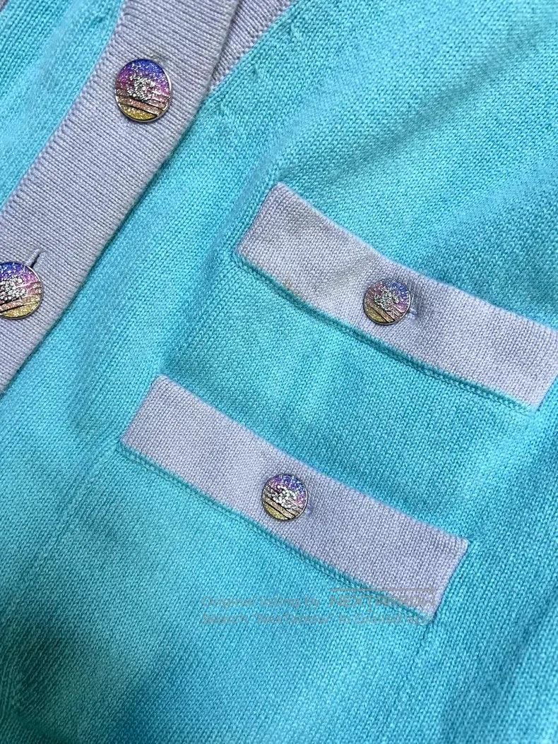 Chanel Chanel 24C early spring vacation blue light purple rolled Size XS / US 0-2 / IT 36-38 - 4 Thumbnail