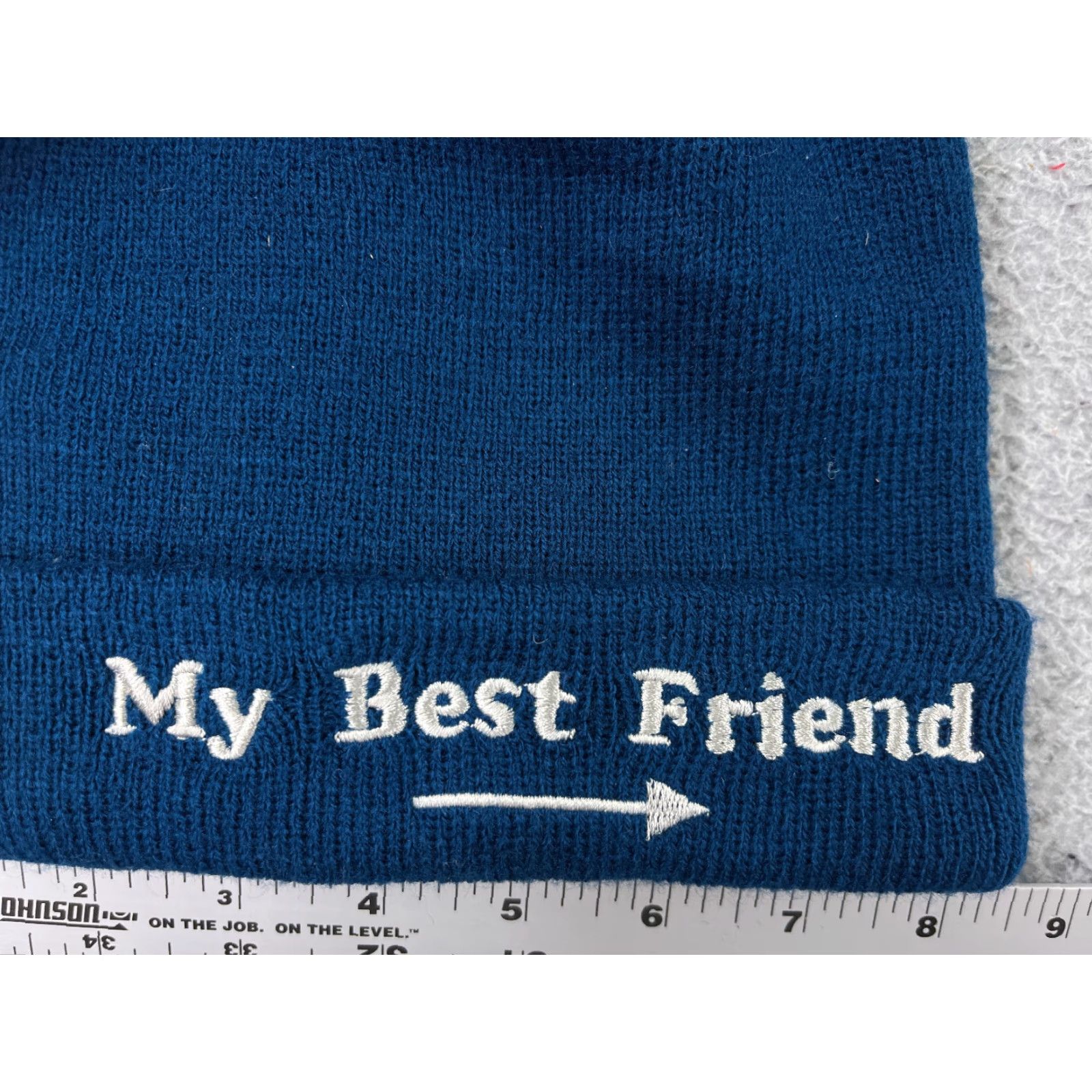Vintage 1616 Holdings Beanie Women One Size Blue Knit Acrylic Pom Ski Hat Size ONE SIZE - 2 Thumbnail
