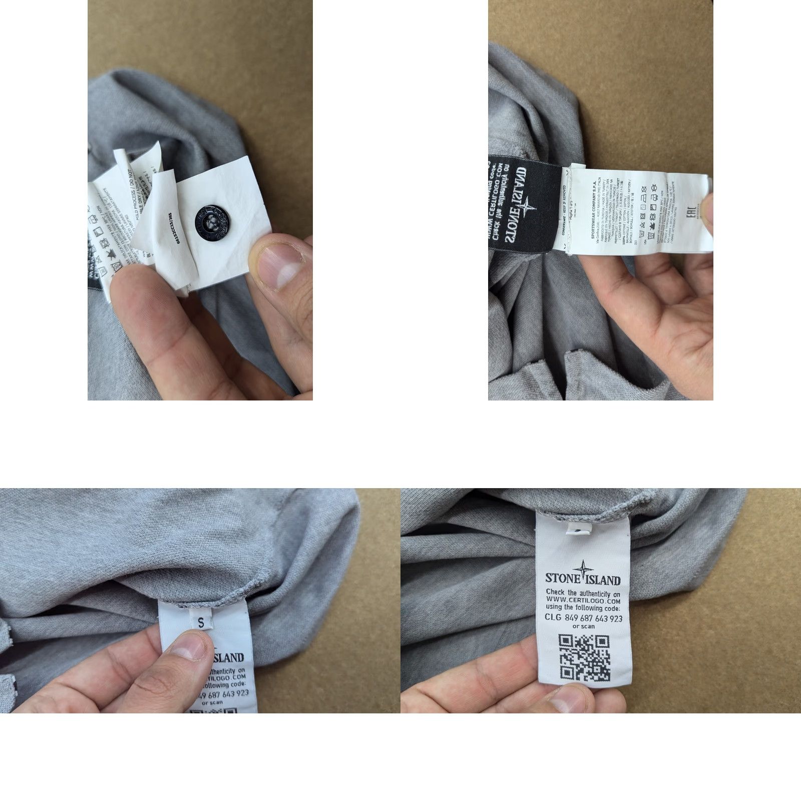 Stone Island Stone Island Mens Polo Shirt Size S Long Sleeves Gray Regular Fit Size US S / EU 44-46 / 1 - 8 Thumbnail
