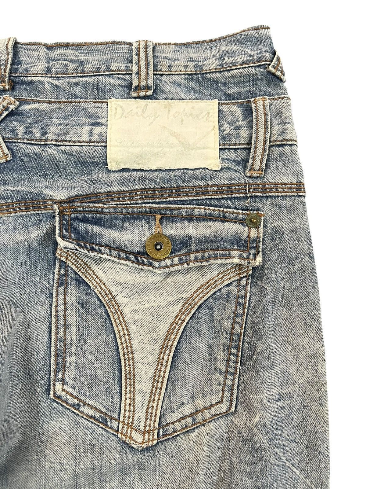 If Six Was Nine Vintage Daily Topics Double Waist Ripped Distressed Denim Size US 36 / EU 52 - 9 Thumbnail