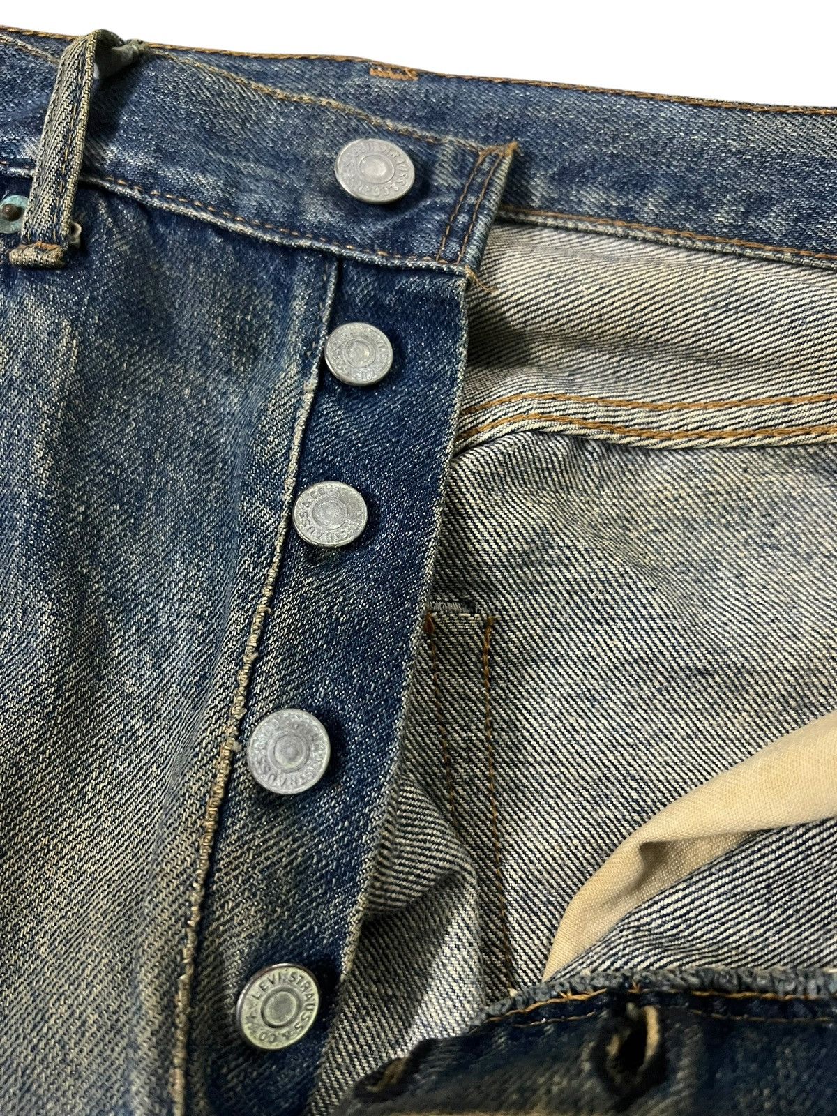 Levi's 60’s Levi’s 501 Redline #2 Selvedge Distressed Rusty Jean Size US 29 - 5 Thumbnail