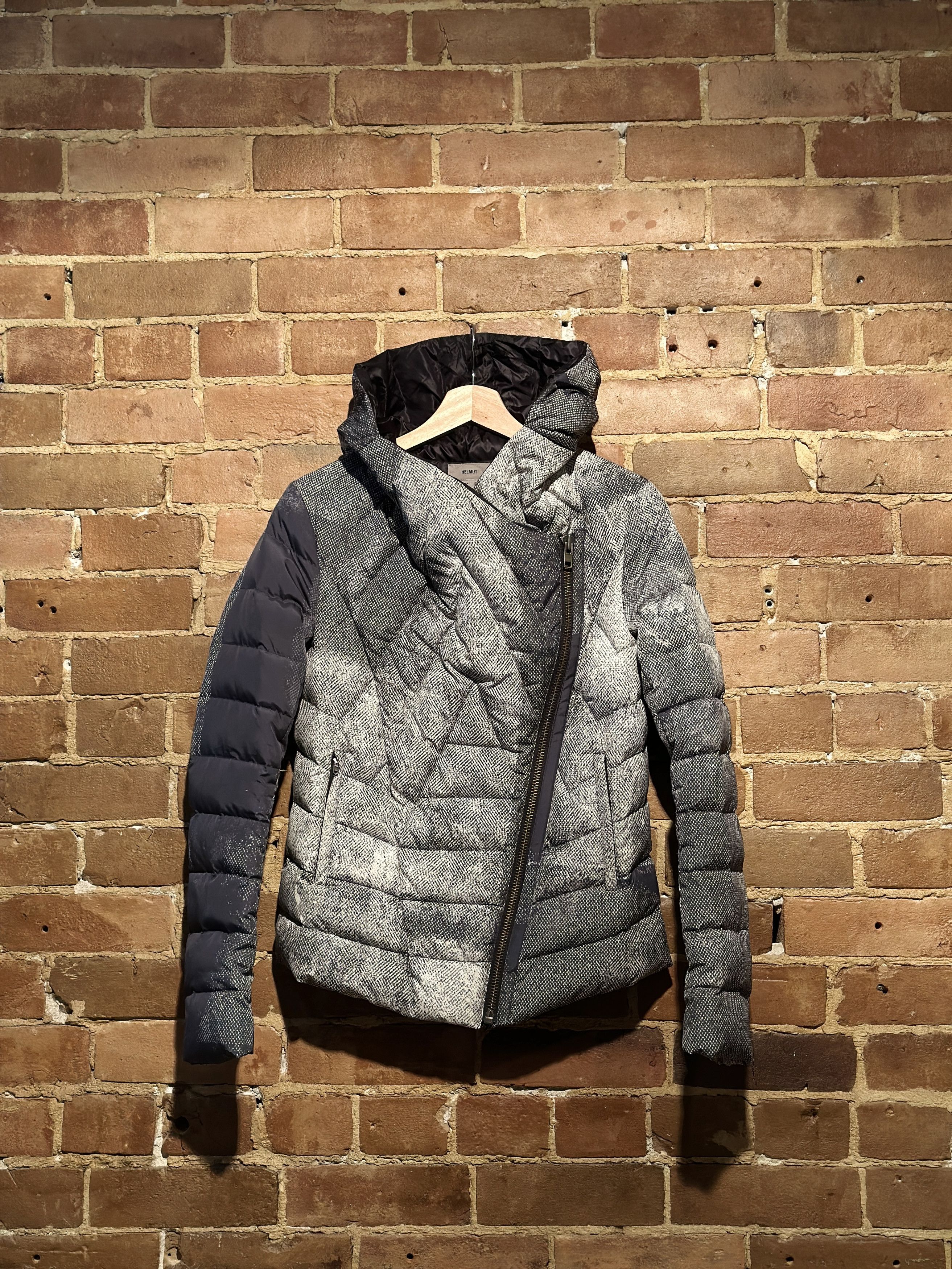 Helmut Lang Asymmetrical Zip Puffer Jacket