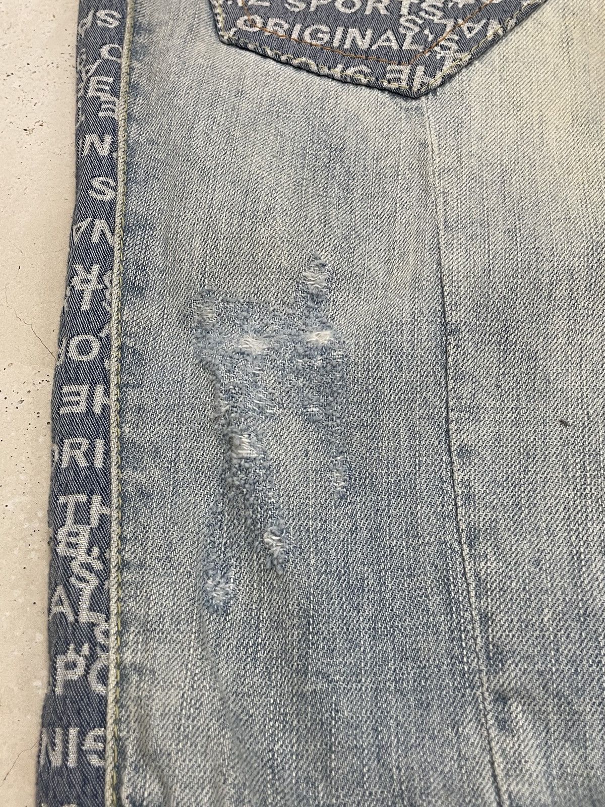 Hysteric Glamour Light Blue Mud Wash A6 Art Hysteric Style Distressed Denim Size US 30 / EU 46 - 20 Thumbnail