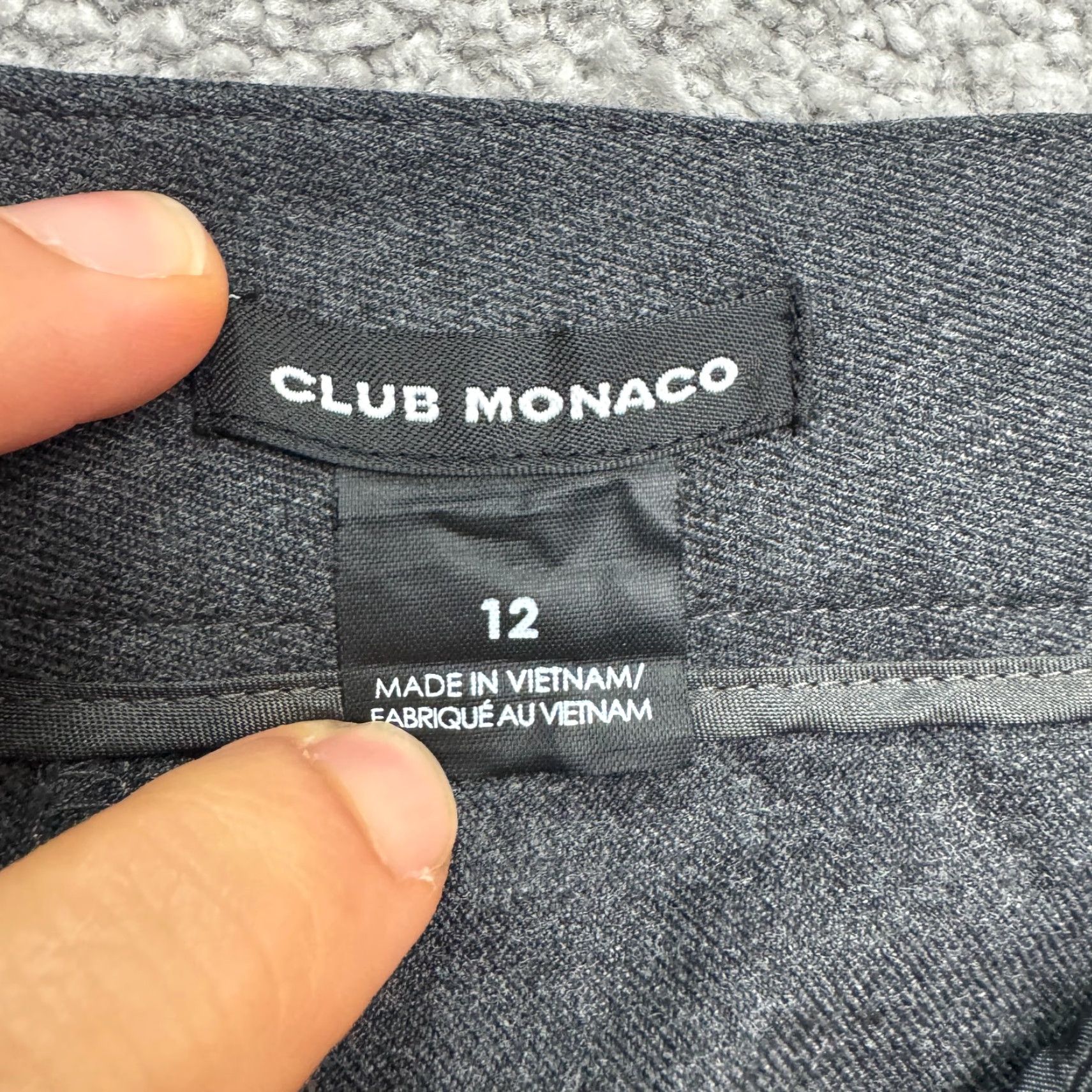 Club Monaco Club Monaco Pants Women 12 Charcoal Gray Wool Blend Tapered Jogger Trouser 37x26 Size 34" / US 12 / IT 48 - 6 Thumbnail